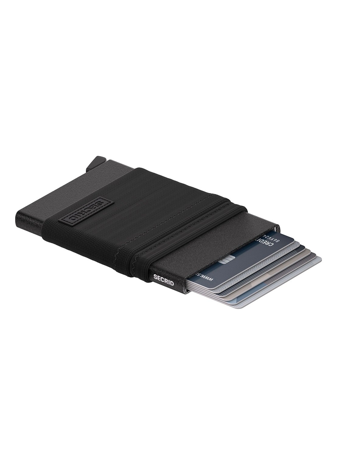 Secrid Flexwallet pasjeshouder van aluminium - voorkant 2 zwart