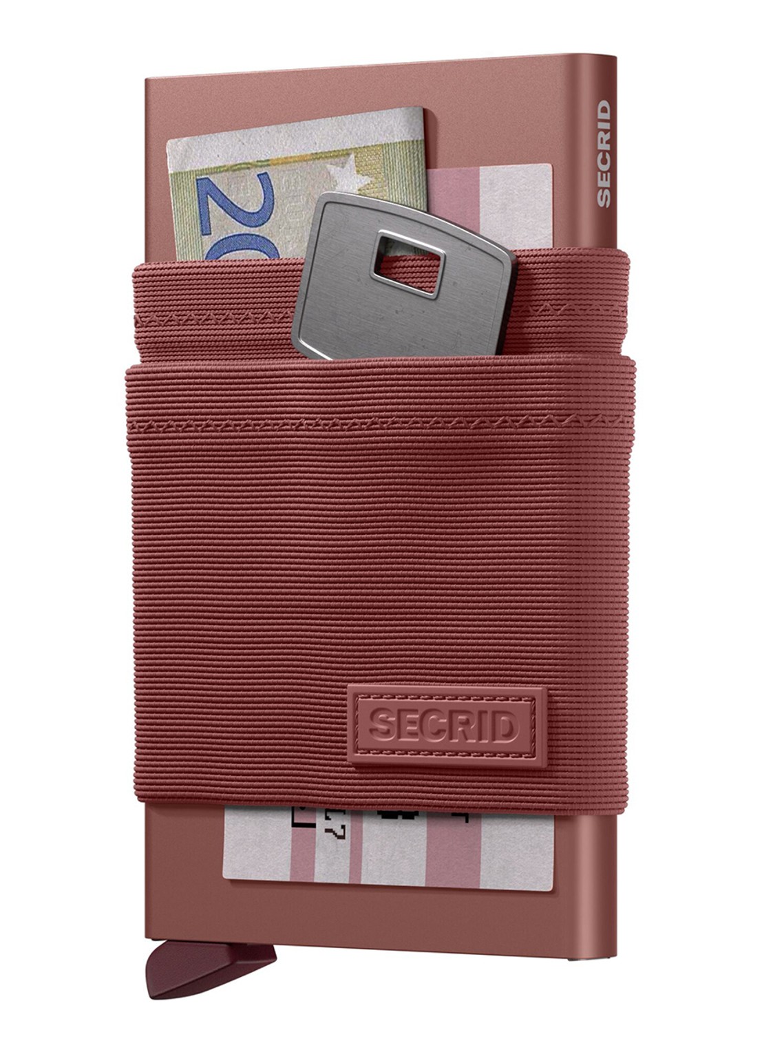 Secrid Flexwallet pasjeshouder van aluminium - detail 2 oudroze