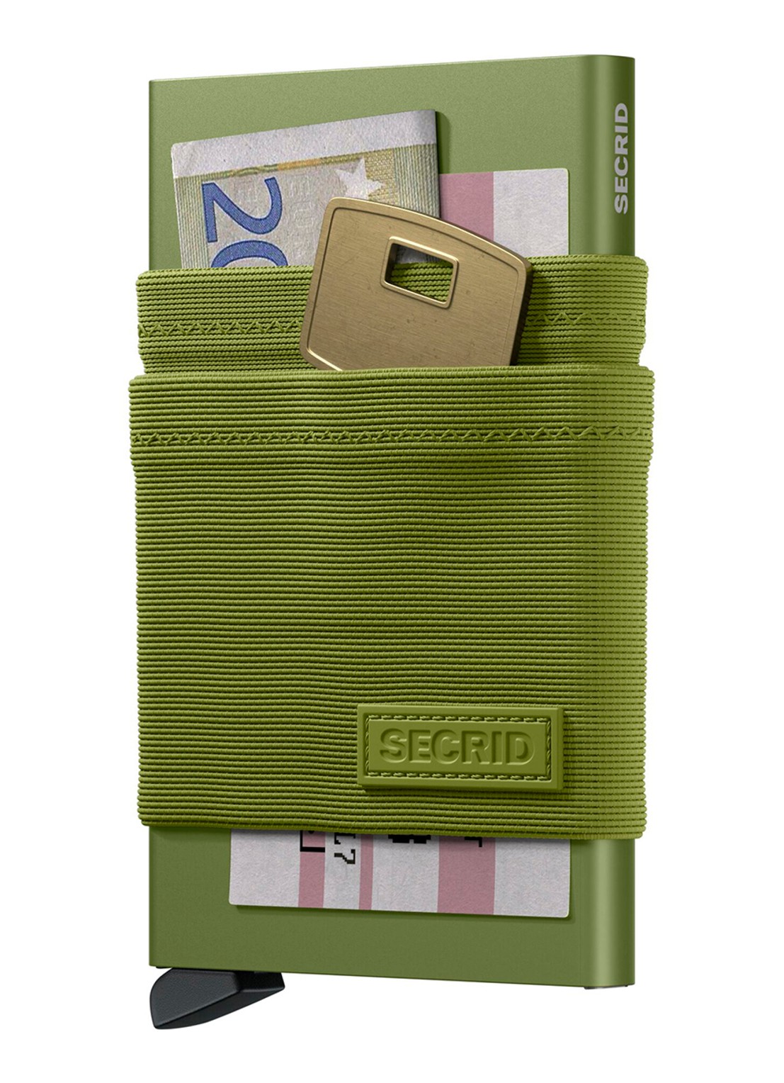Secrid Flexwallet pasjeshouder van aluminium - detail 4 groen