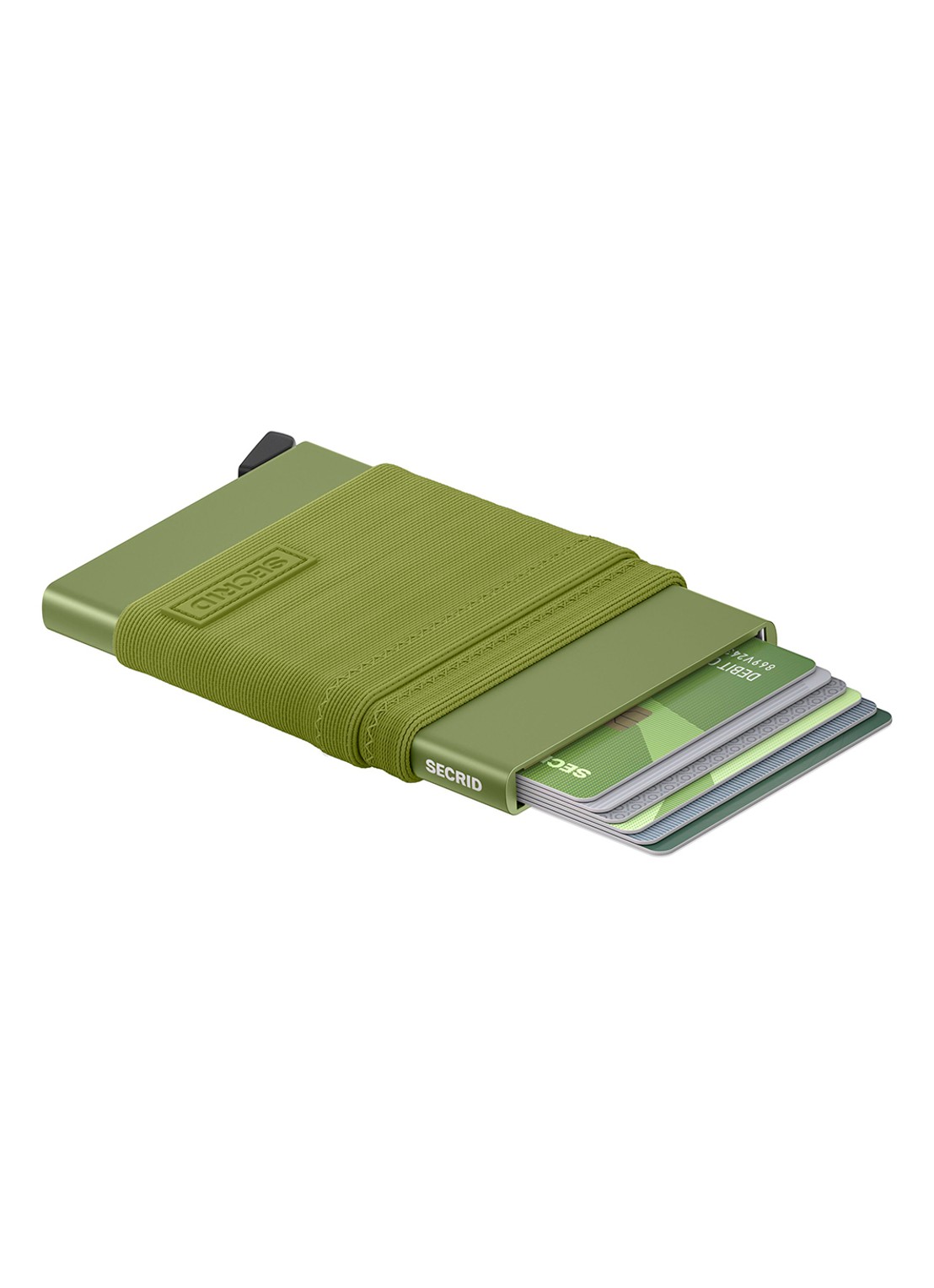 Secrid Flexwallet pasjeshouder van aluminium - voorkant 3 groen