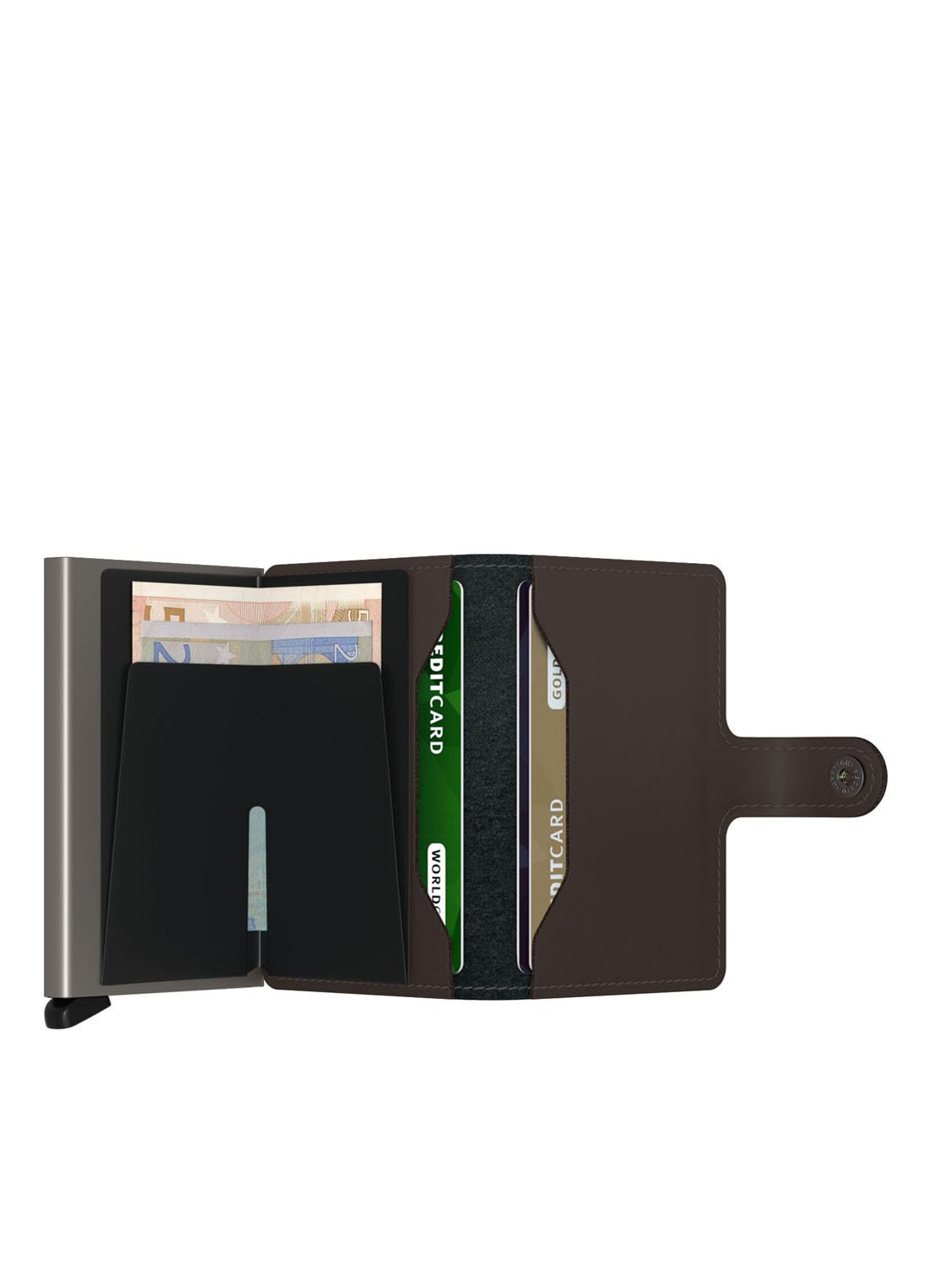 Secrid Matte Miniwallet pasjeshouder - detail 3 donkerbruin