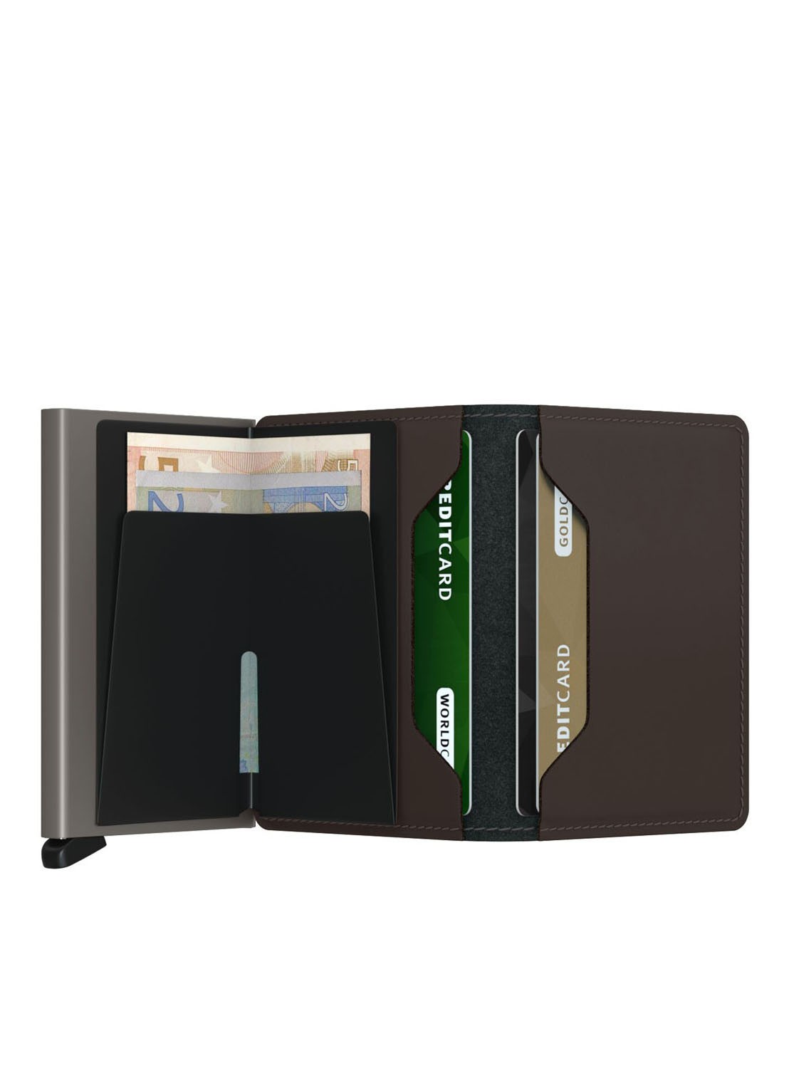 Secrid Matte Miniwallet pasjeshouder - detail 4 donkerbruin