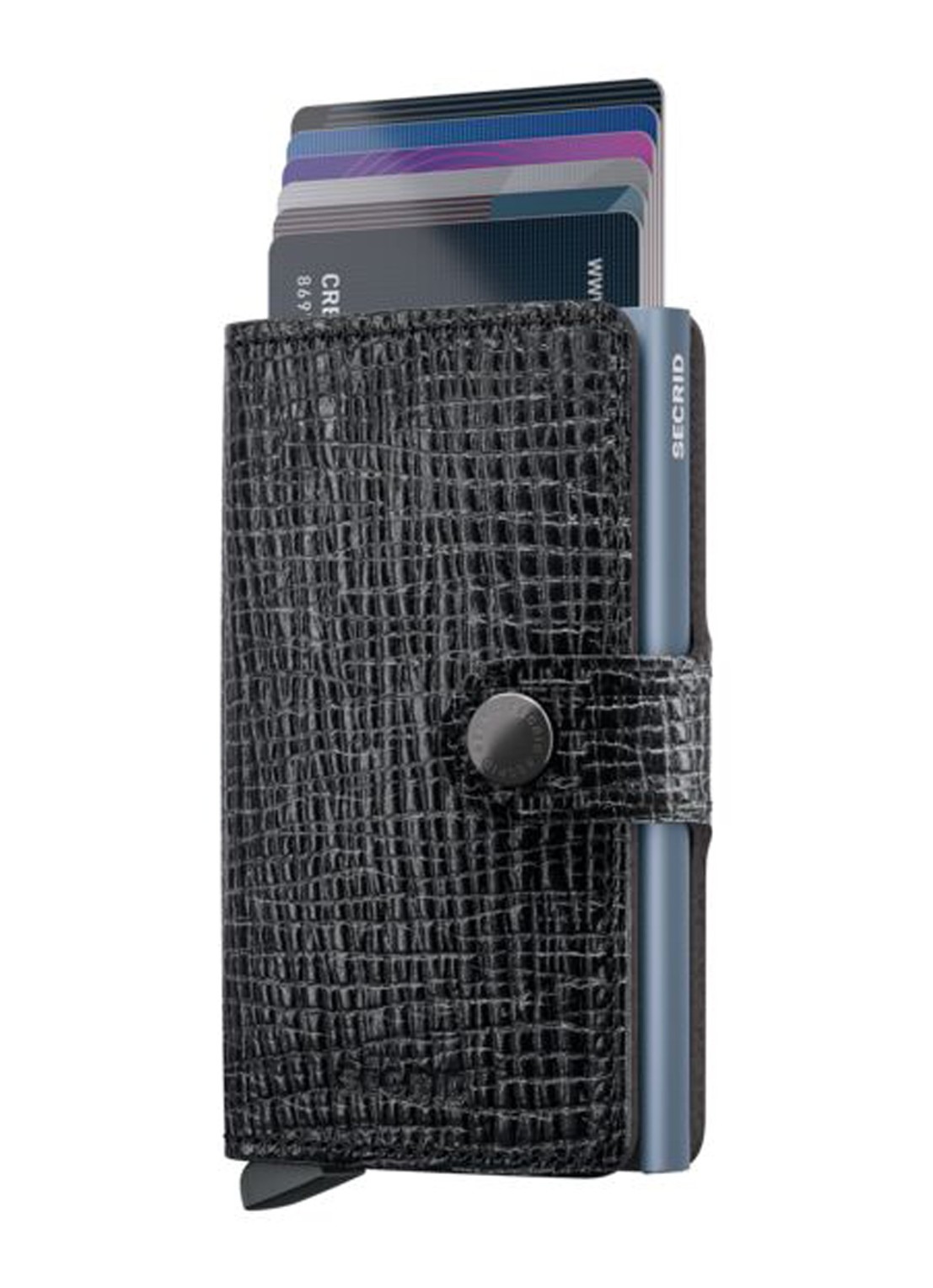 Secrid Miniwallet Palmellato portemonnee van leer - voorkant 2 zwart