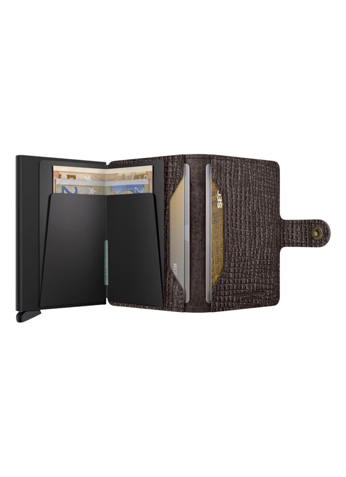 Secrid Miniwallet Palmellato portemonnee van leer - achterkant 3 bruin