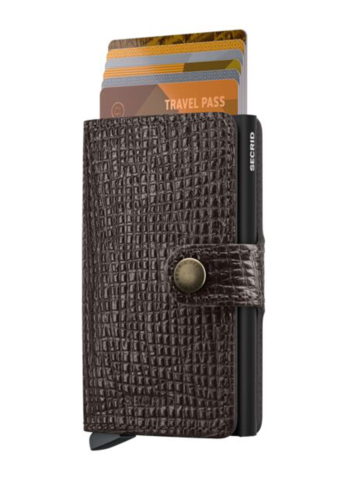 Secrid Miniwallet Palmellato portemonnee van leer - voorkant 5 bruin