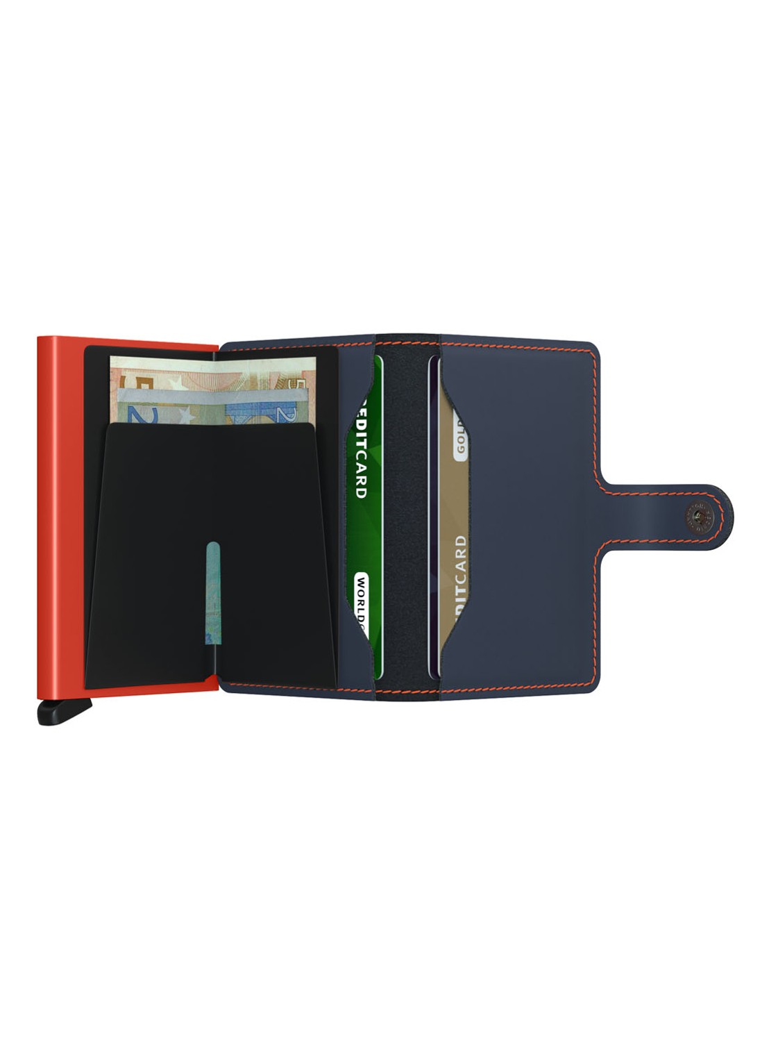 Secrid Miniwallet pasjeshouder van leer - detail 3 donkerblauw