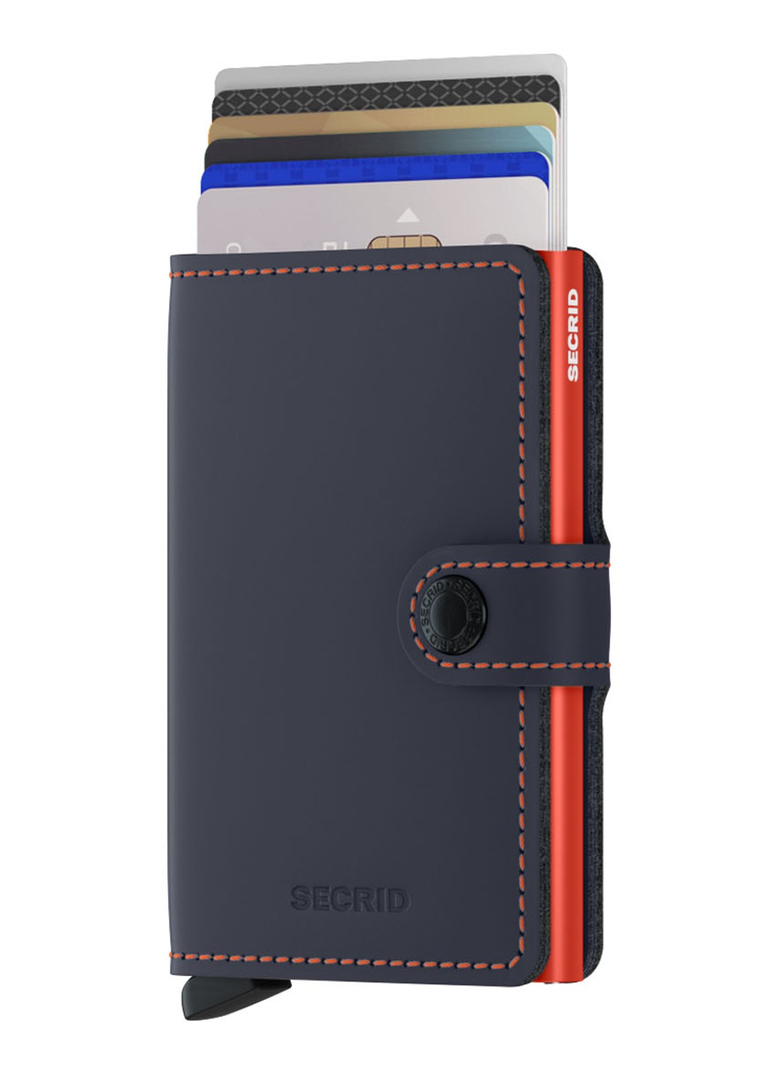 Secrid Miniwallet pasjeshouder van leer - voorkant 2 donkerblauw