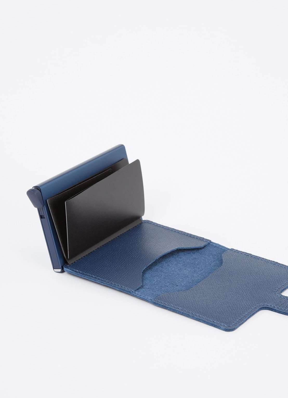 Secrid Miniwallet pasjeshouder van leer - voorkant 2 indigo