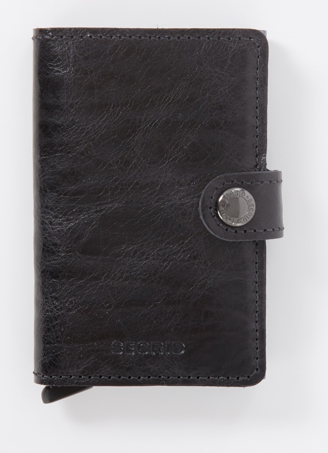 Secrid Miniwallet pasjeshouder van leer - voorkant 2 antraciet