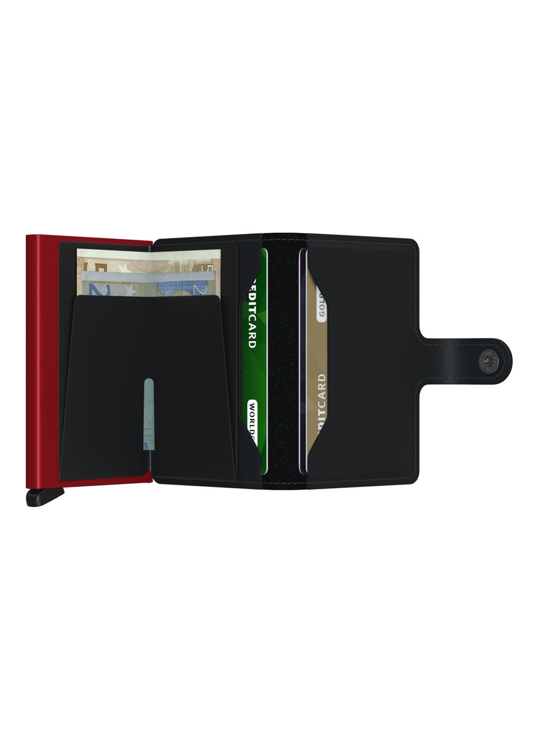 Secrid Miniwallet pasjeshouder van leer  - detail 4 zwart