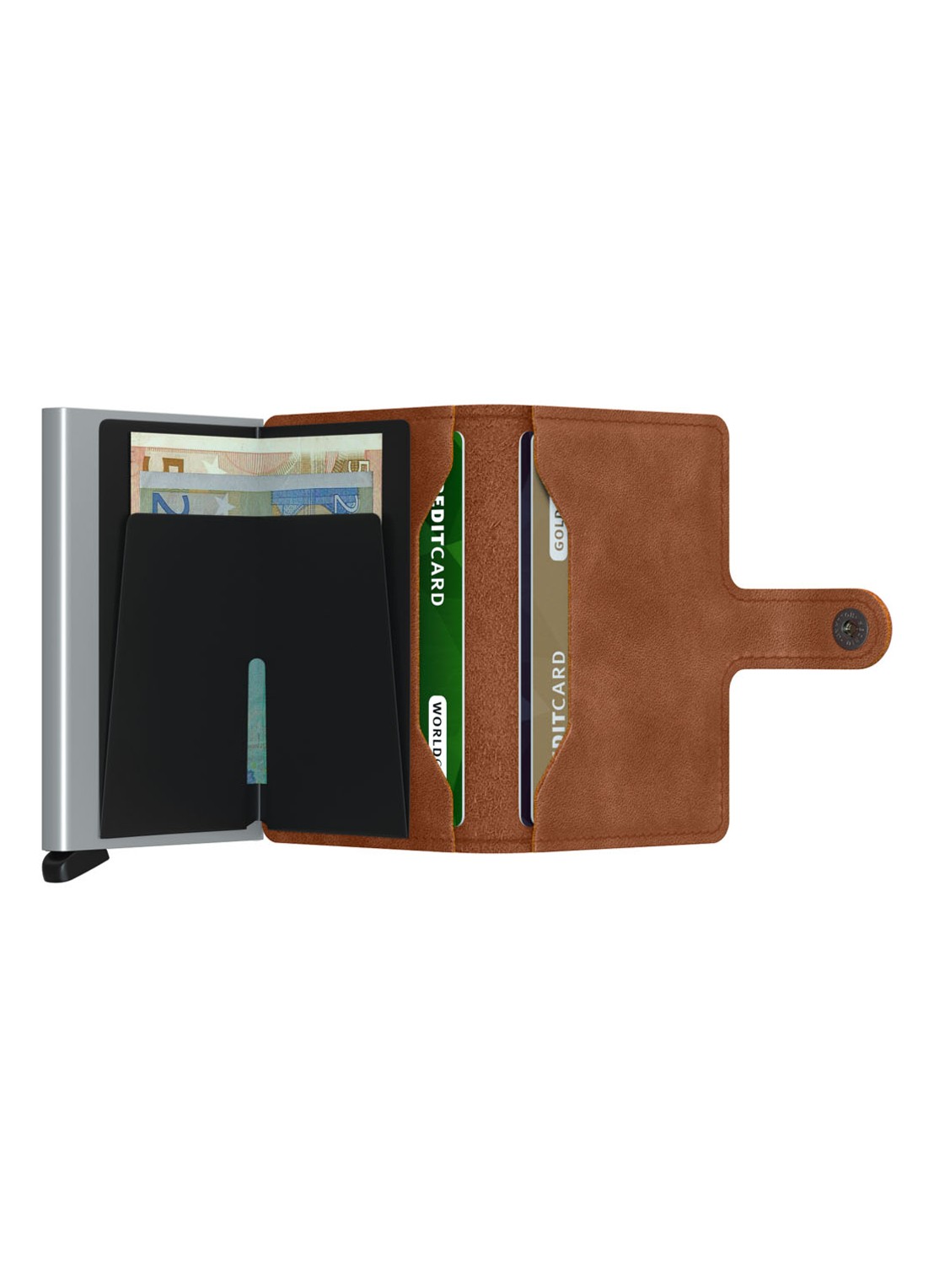 Secrid Miniwallet pasjeshouder van leer - detail 3 cognac