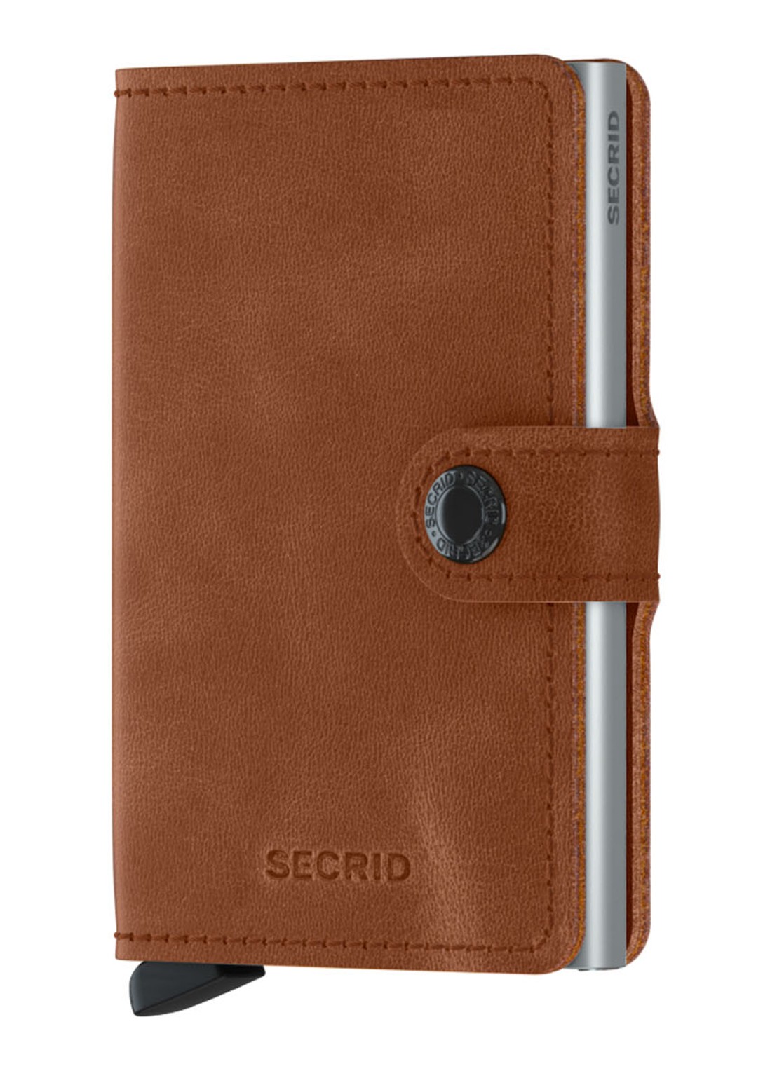 Secrid Miniwallet pasjeshouder van leer - voorkant cognac