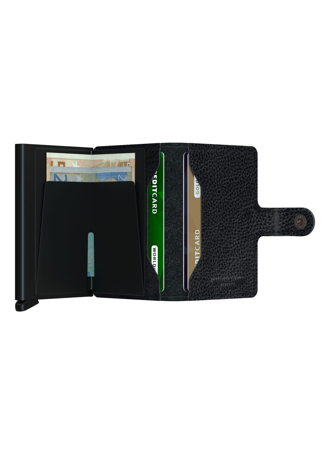 Secrid Miniwallet pasjeshouder van leer - detail 4 zwart