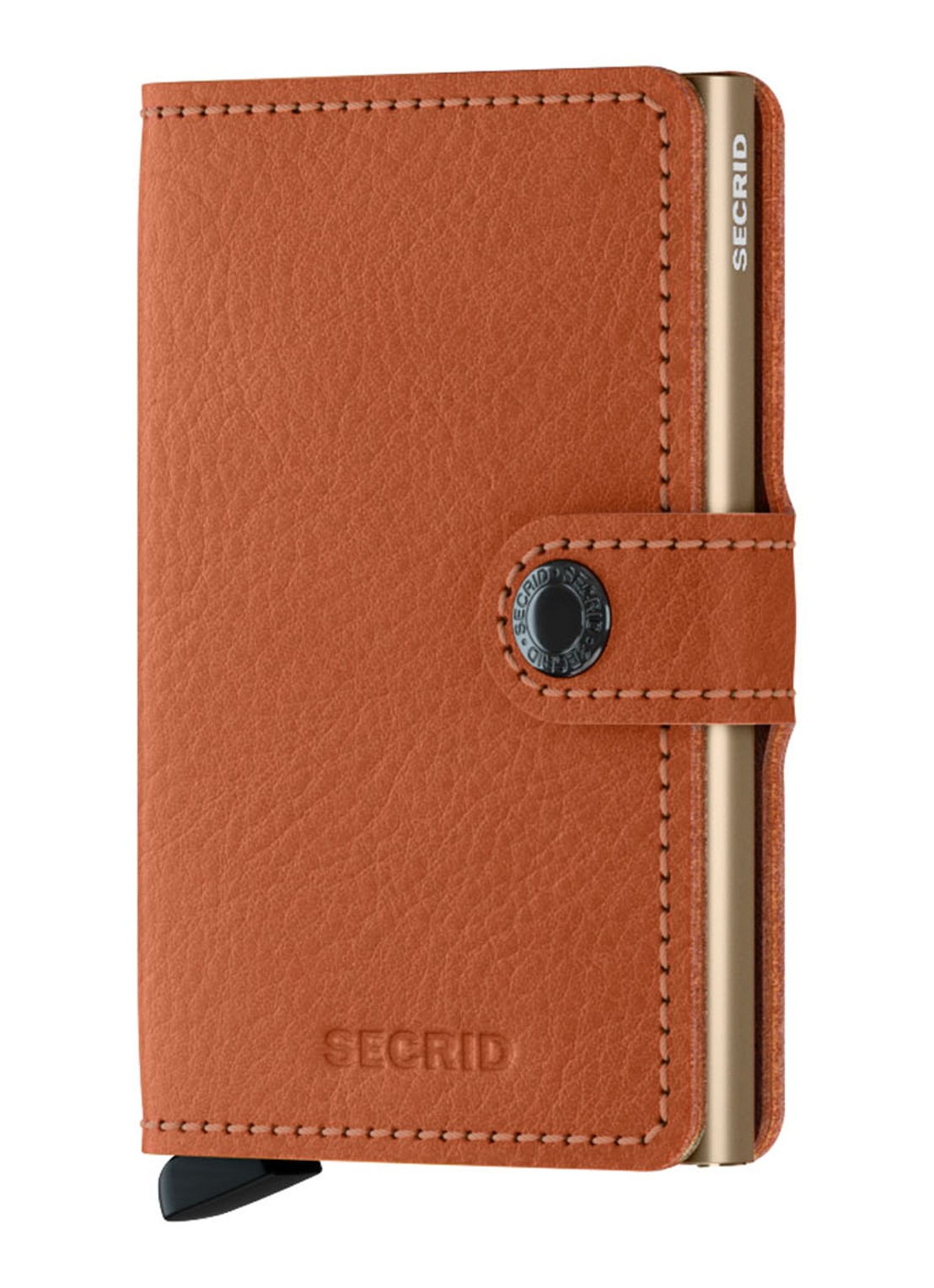 Secrid Miniwallet pasjeshouder van leer - voorkant 3 cognac
