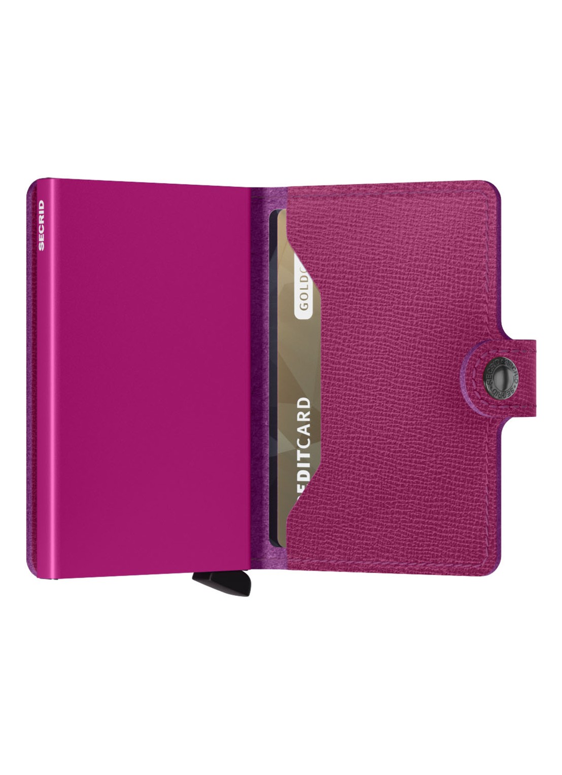Secrid Miniwallet pasjeshouder van leer - detail fuchsia