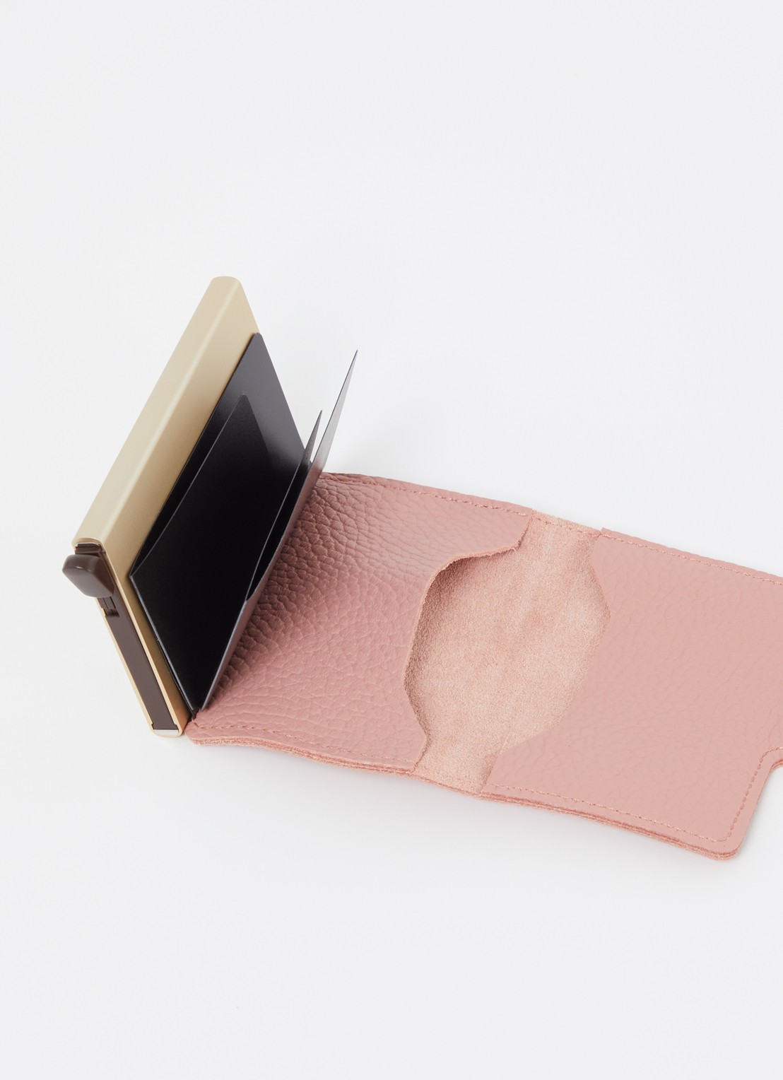 Secrid Miniwallet pasjeshouder van leer - voorkant 2 roze