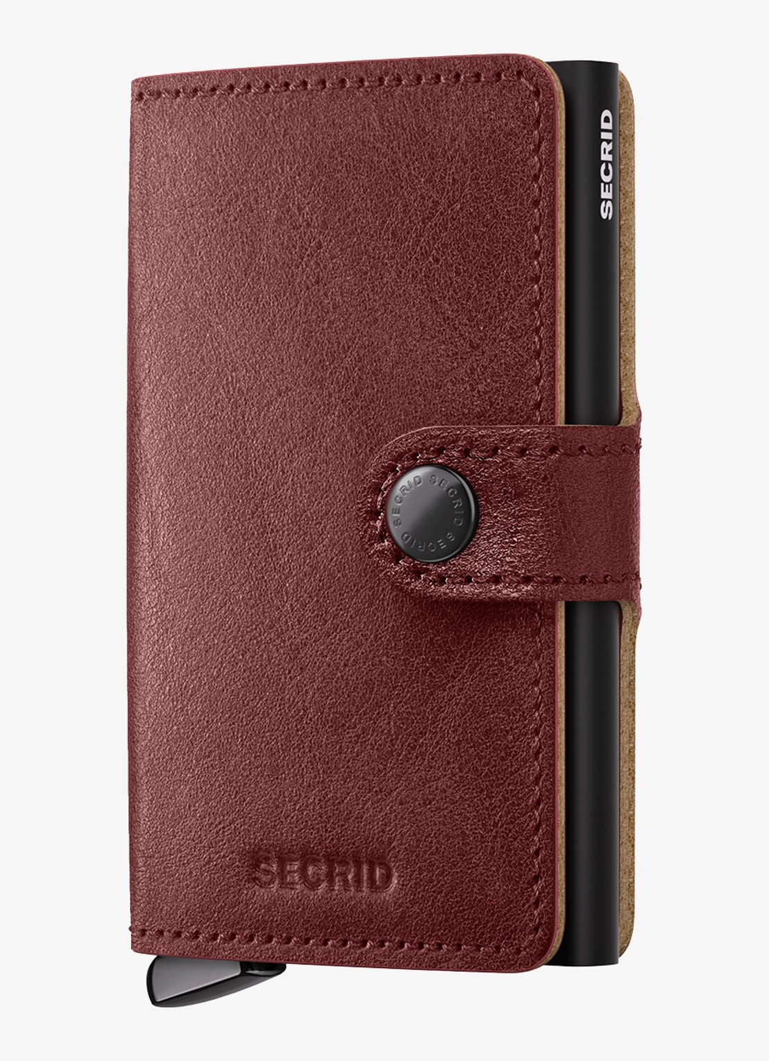 Secrid Miniwallet+ pasjeshouder van leer - voorkant 2 bruin
