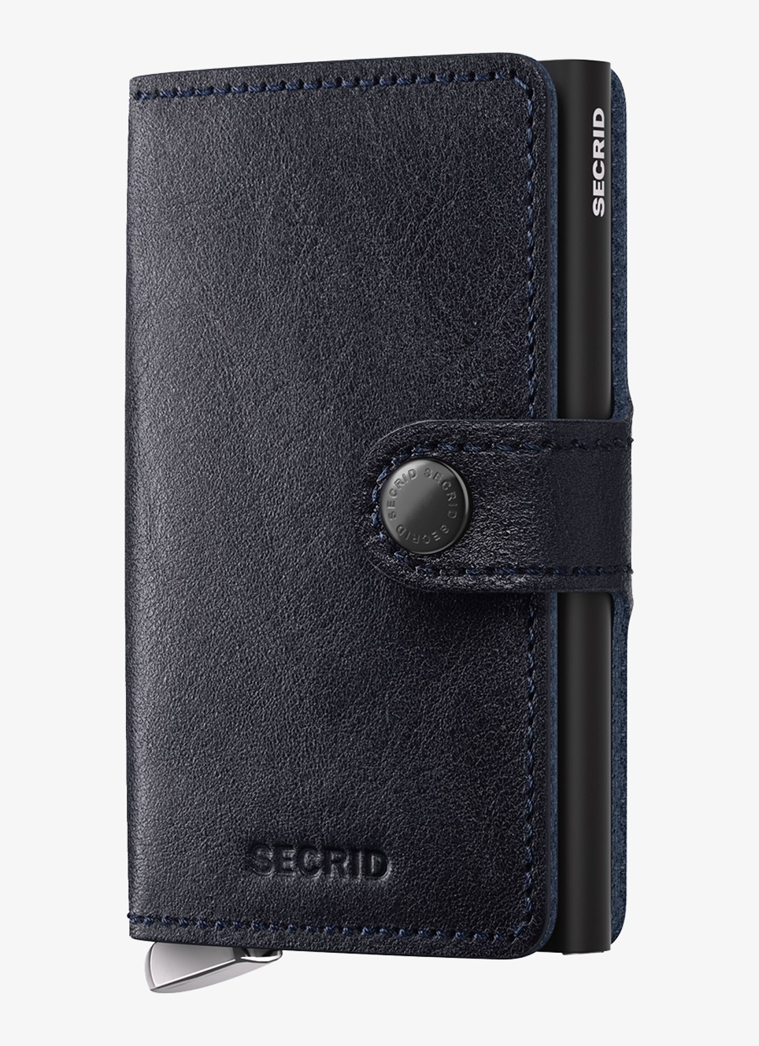 Secrid Miniwallet+ pasjeshouder van leer - voorkant 6 donkerblauw