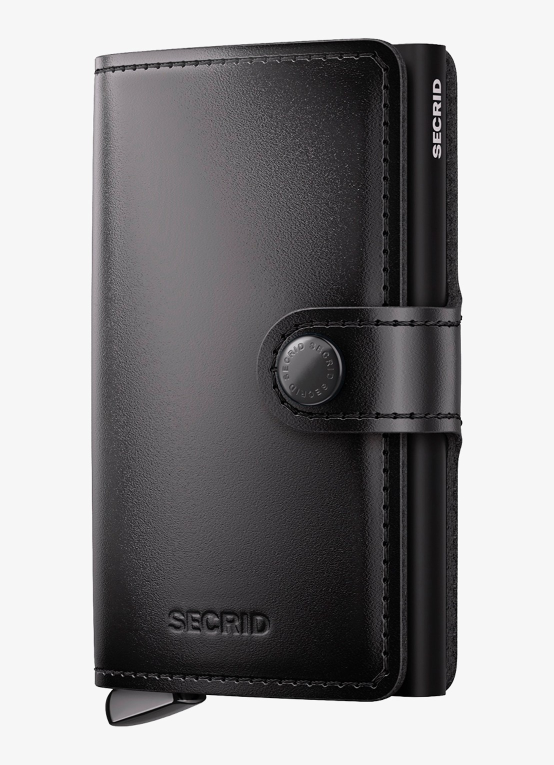 Secrid Miniwallet+ pasjeshouder van leer - voorkant 3 zwart