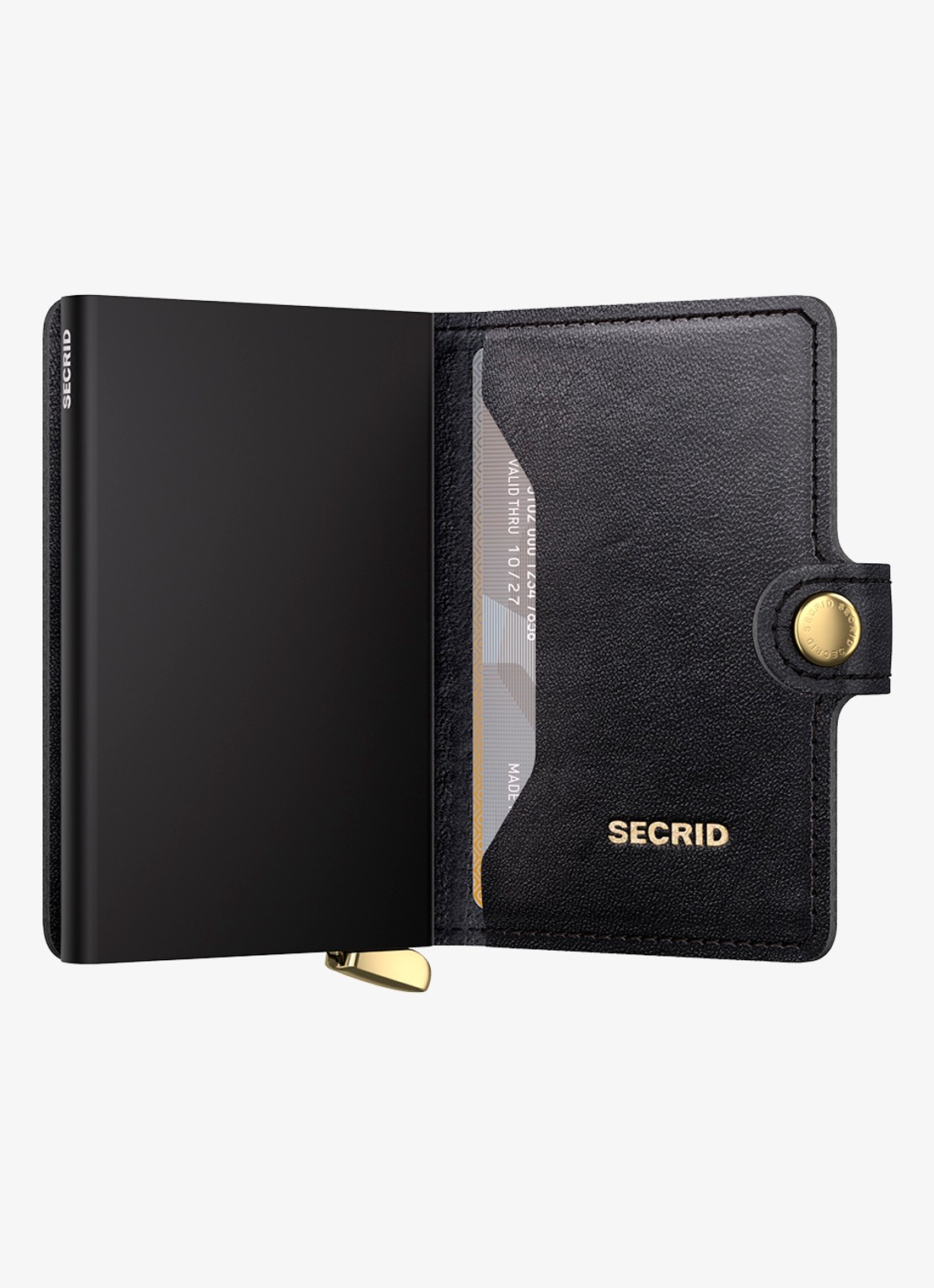 Secrid Miniwallet+ pasjeshouder van leer - achterkant 7 zwart