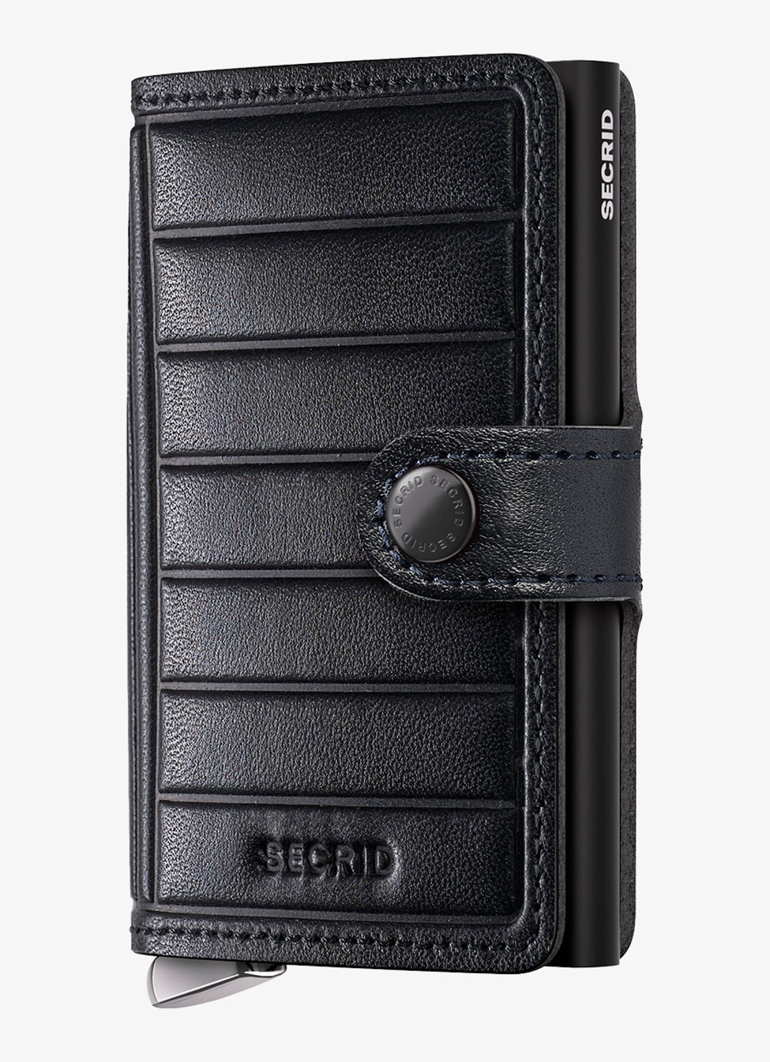 Secrid Miniwallet+ pasjeshouder van leer - voorkant 2 zwart