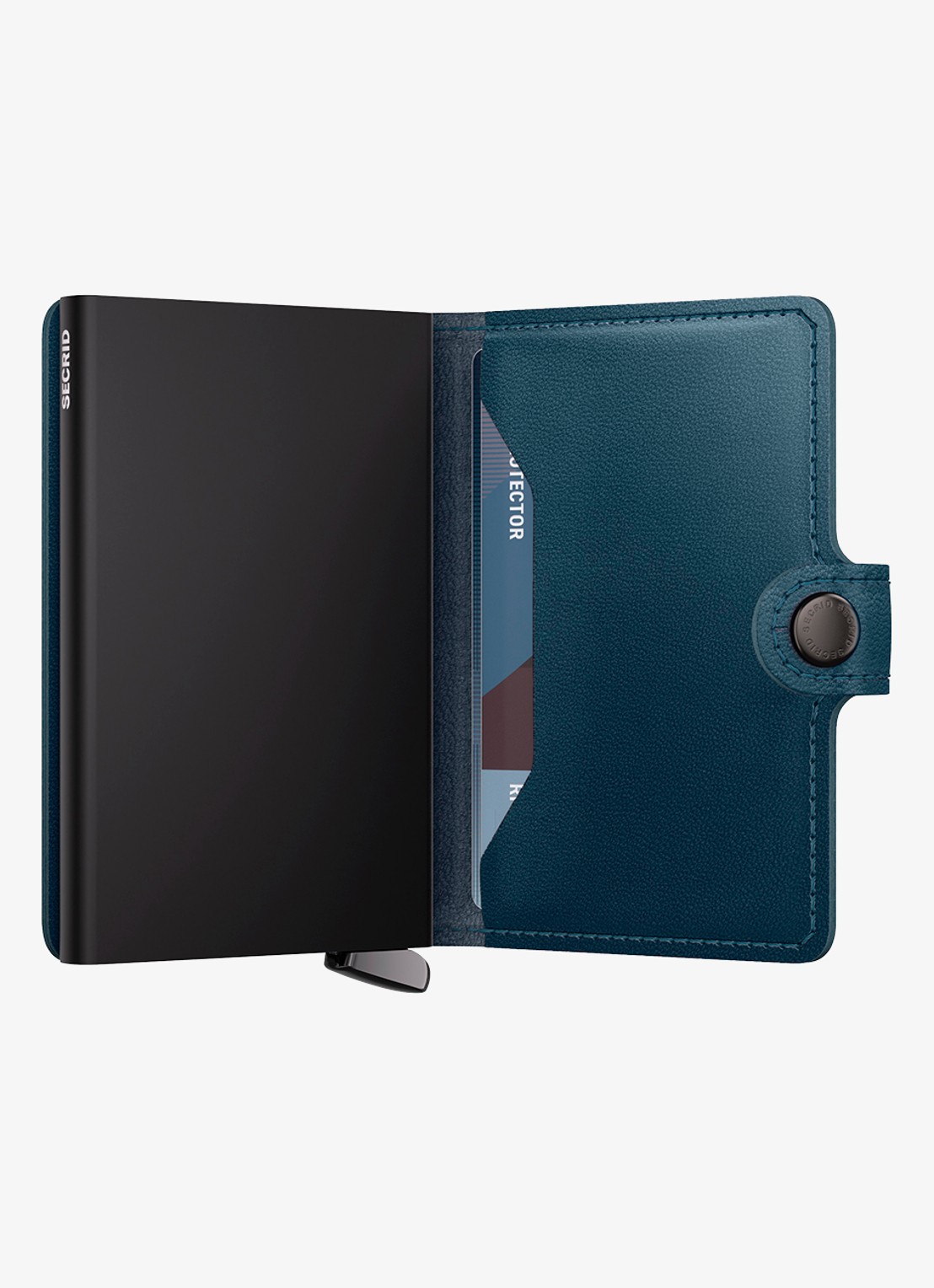 Secrid Miniwallet+ pasjeshouder van leer - detail 4 petrol