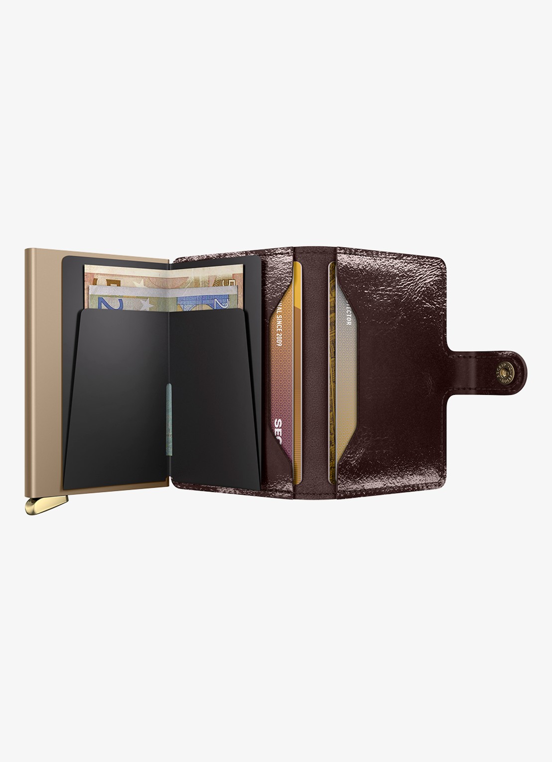 Secrid Miniwallet+ pasjeshouder van leer - detail 4 bordeauxrood