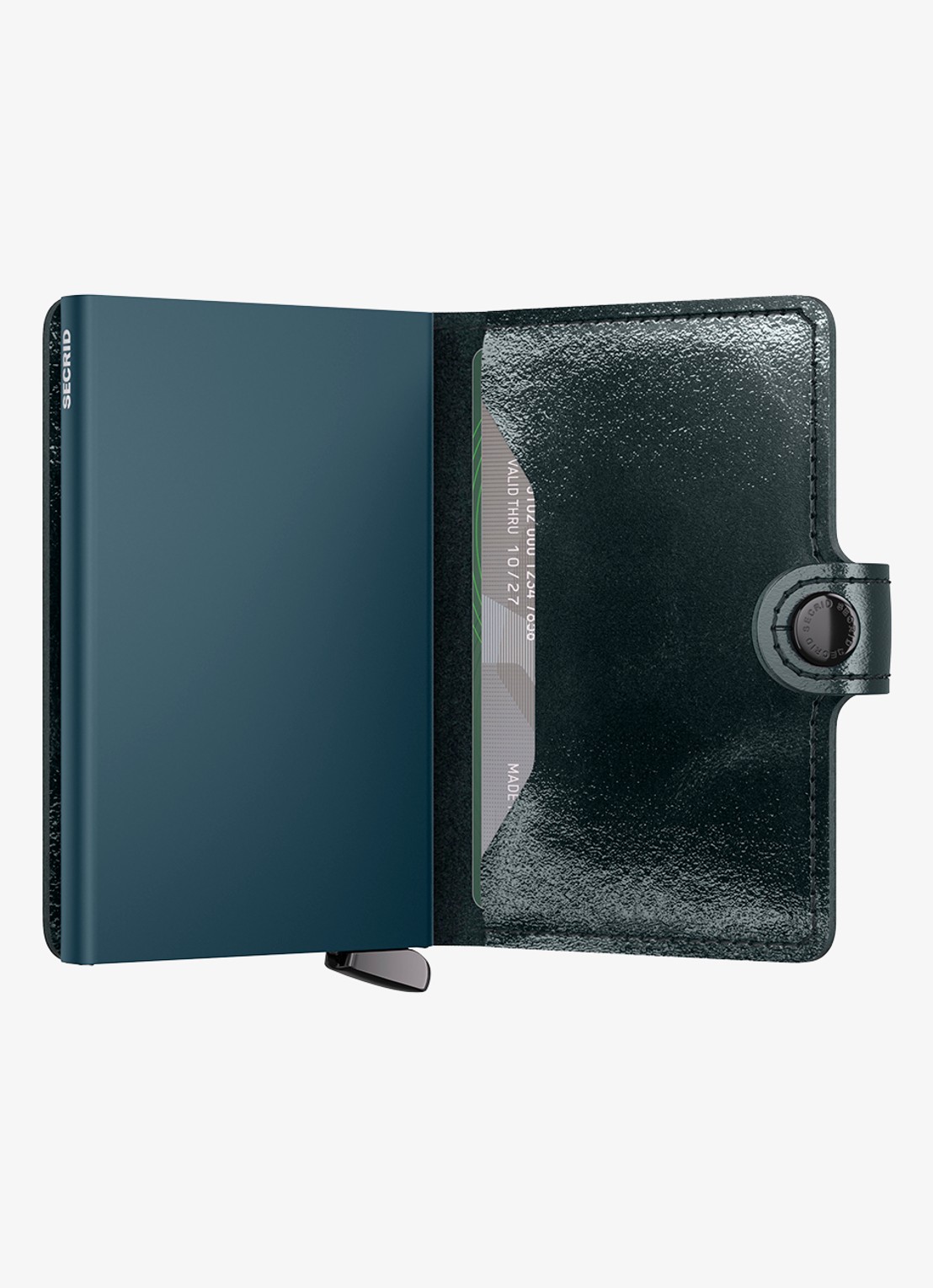 Secrid Miniwallet+ pasjeshouder van leer - detail 4 zeegroen