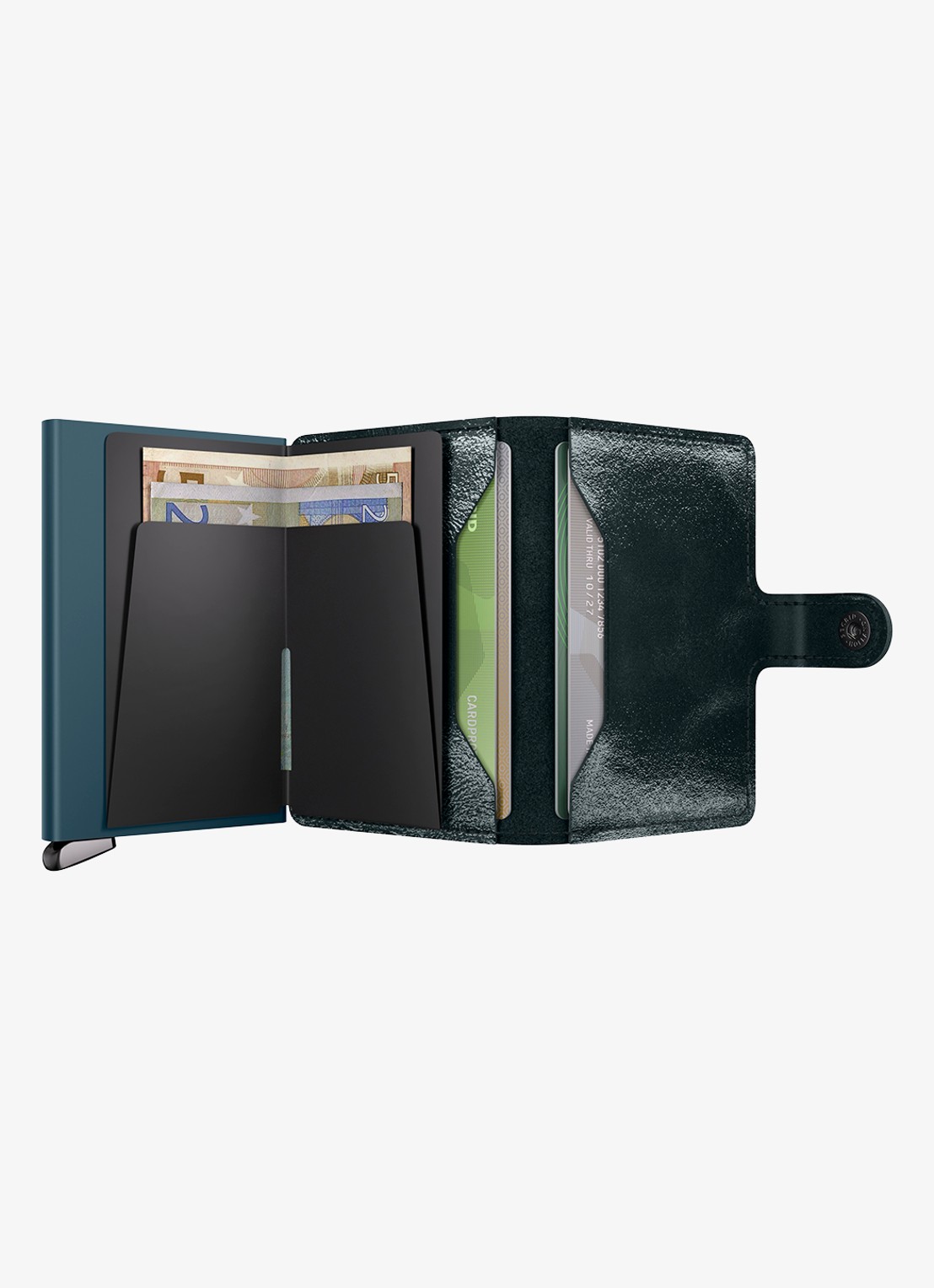 Secrid Miniwallet+ pasjeshouder van leer - detail 5 zeegroen