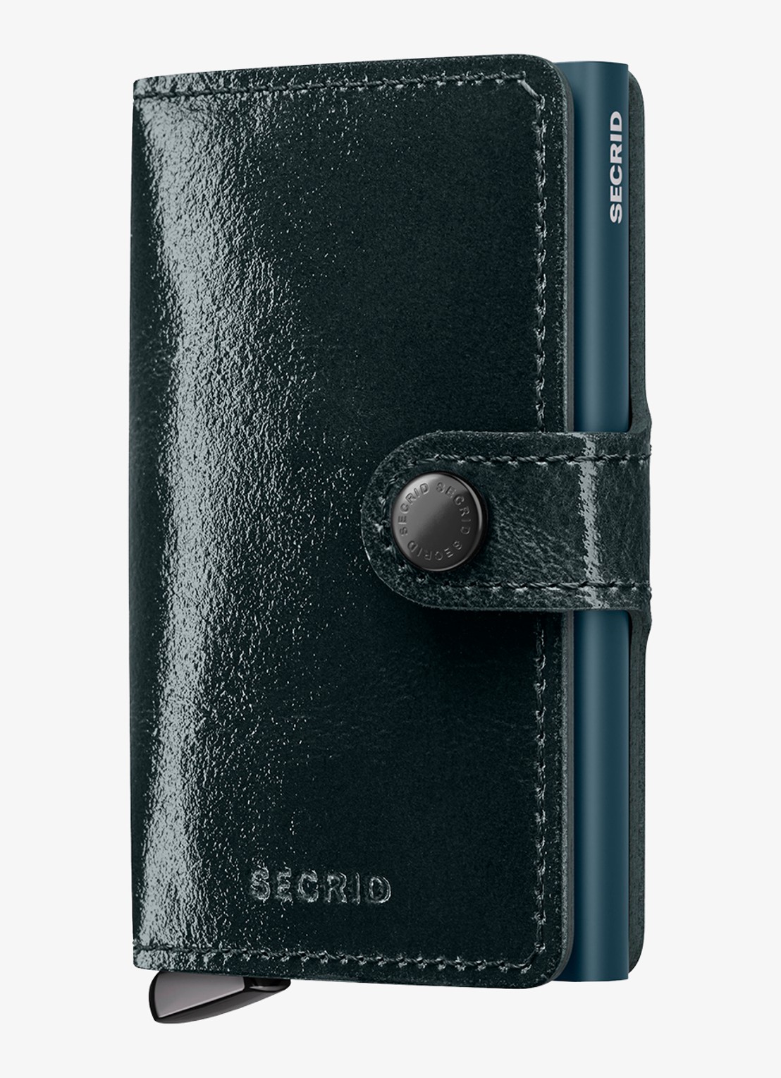 Secrid Miniwallet+ pasjeshouder van leer - voorkant 2 zeegroen