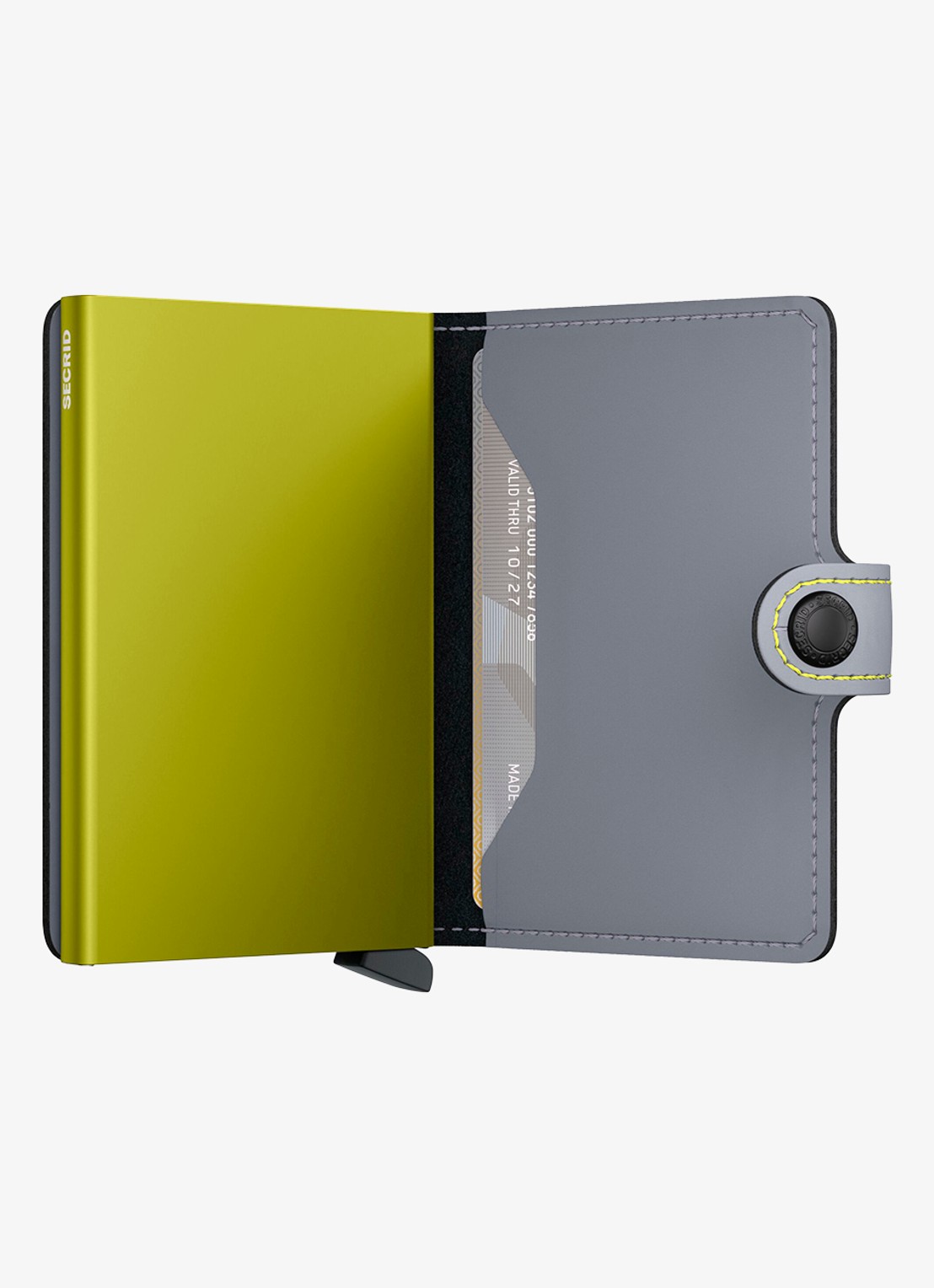 Secrid Miniwallet pasjeshouder van leer - detail lichtgrijs
