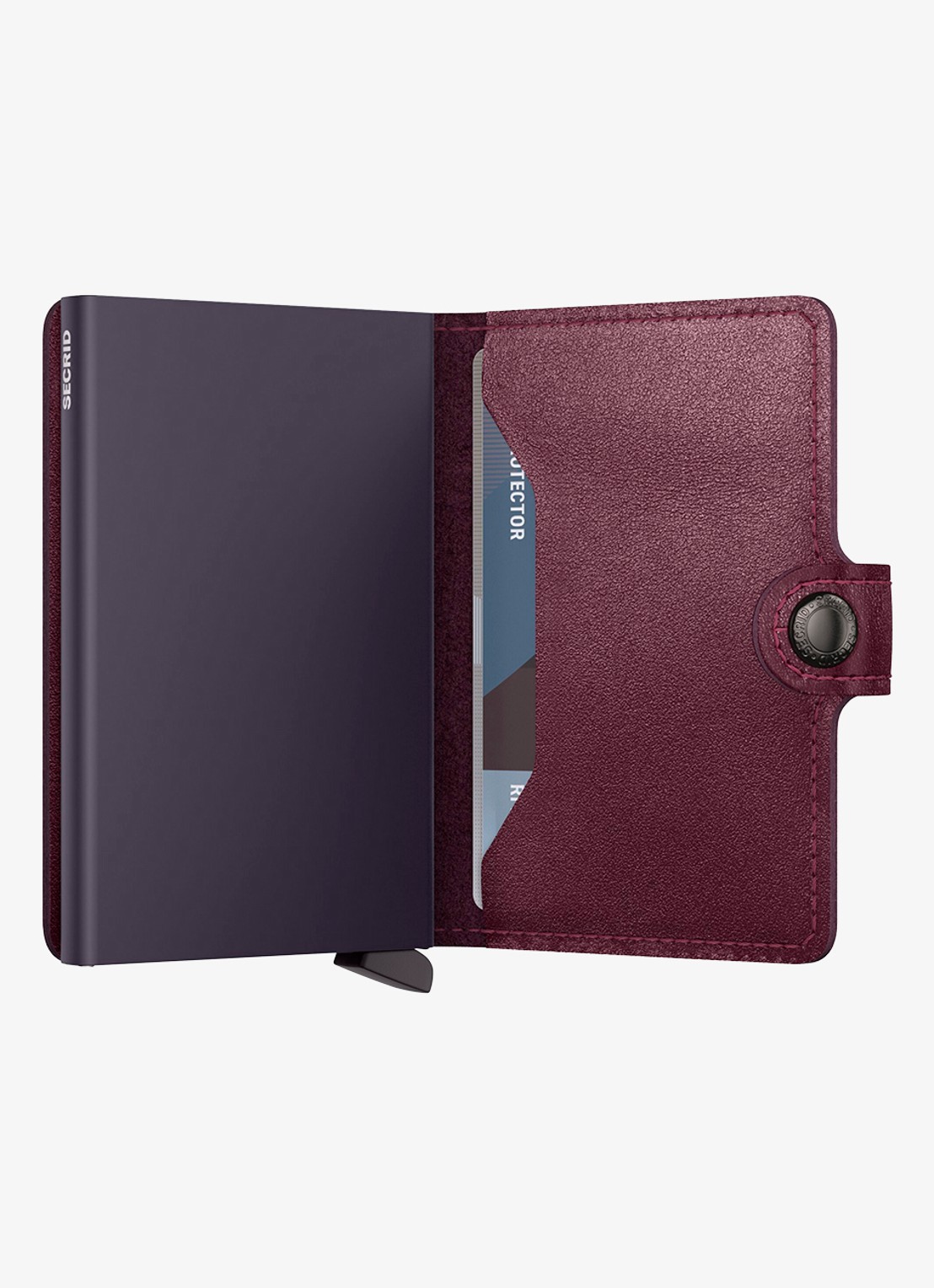 Secrid Miniwallet pasjeshouder van leer - detail 3 cranberryrood