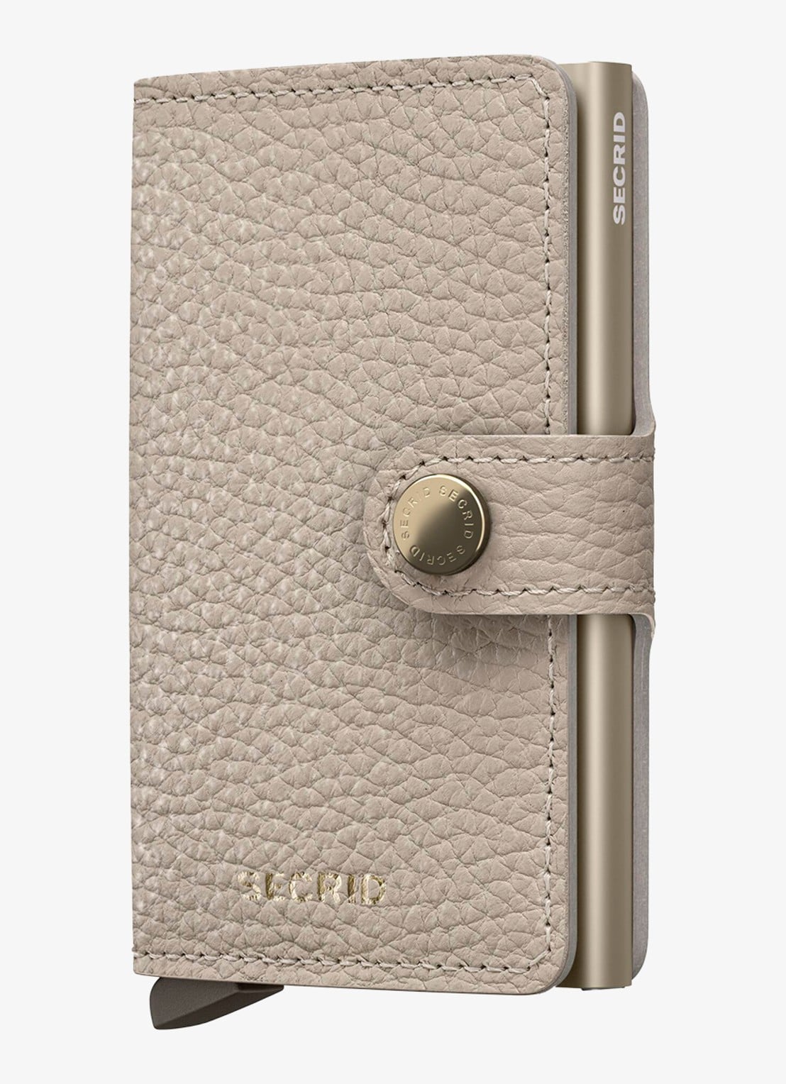 Secrid Miniwallet pasjeshouder van leer - voorkant 2 taupe