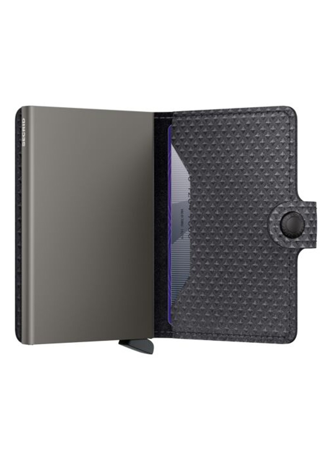 Secrid Miniwallet Pyramid portemonnee van leer - detail 3 grijs