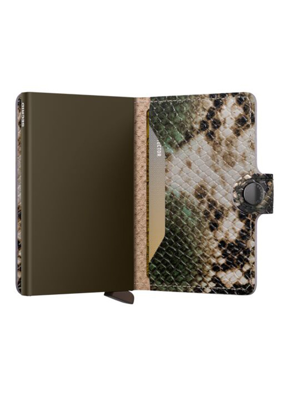 Secrid Miniwallet Serpent portemonnee van leer - detail 3 groen
