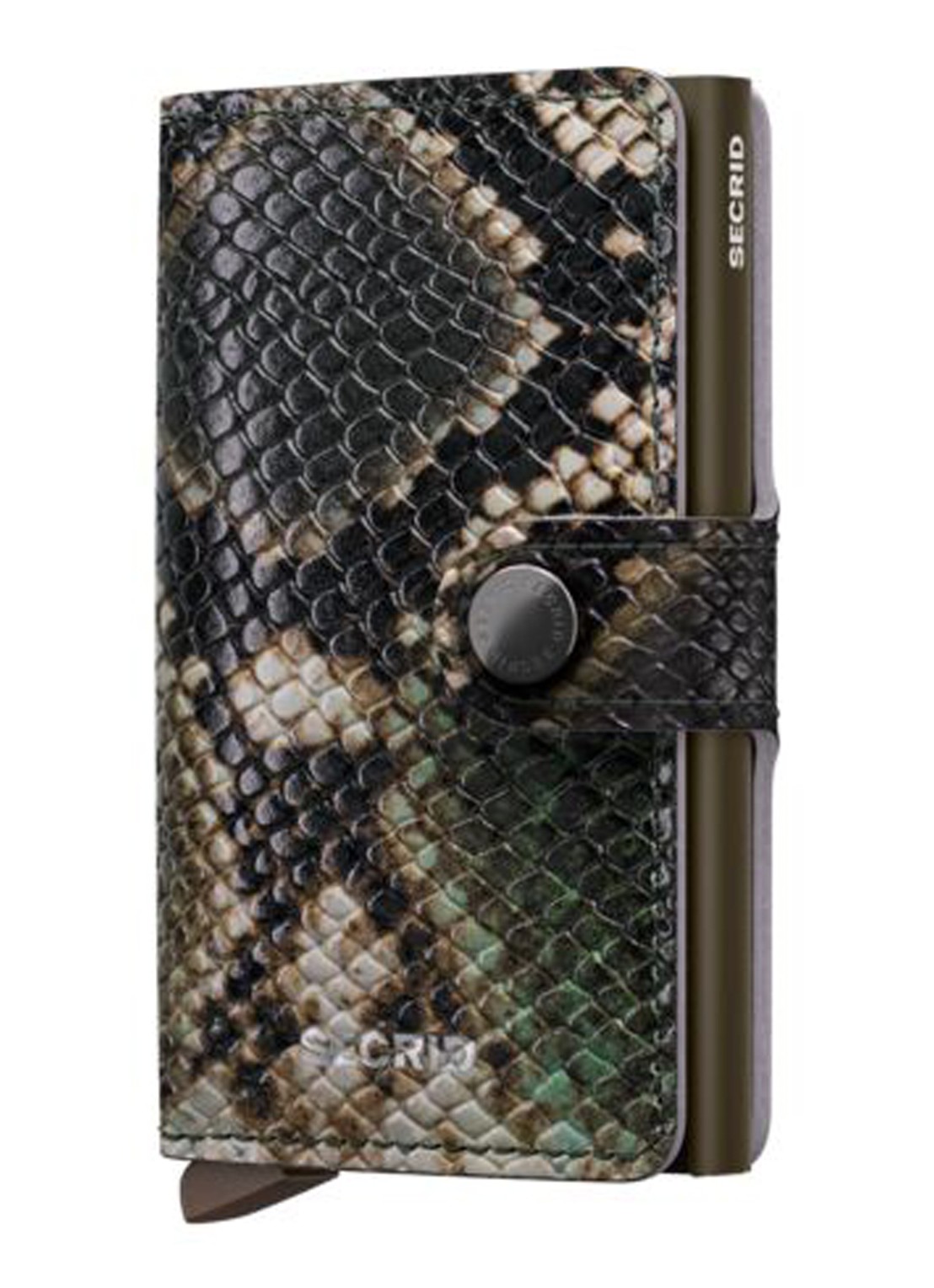 Secrid Miniwallet Serpent portemonnee van leer - voorkant groen