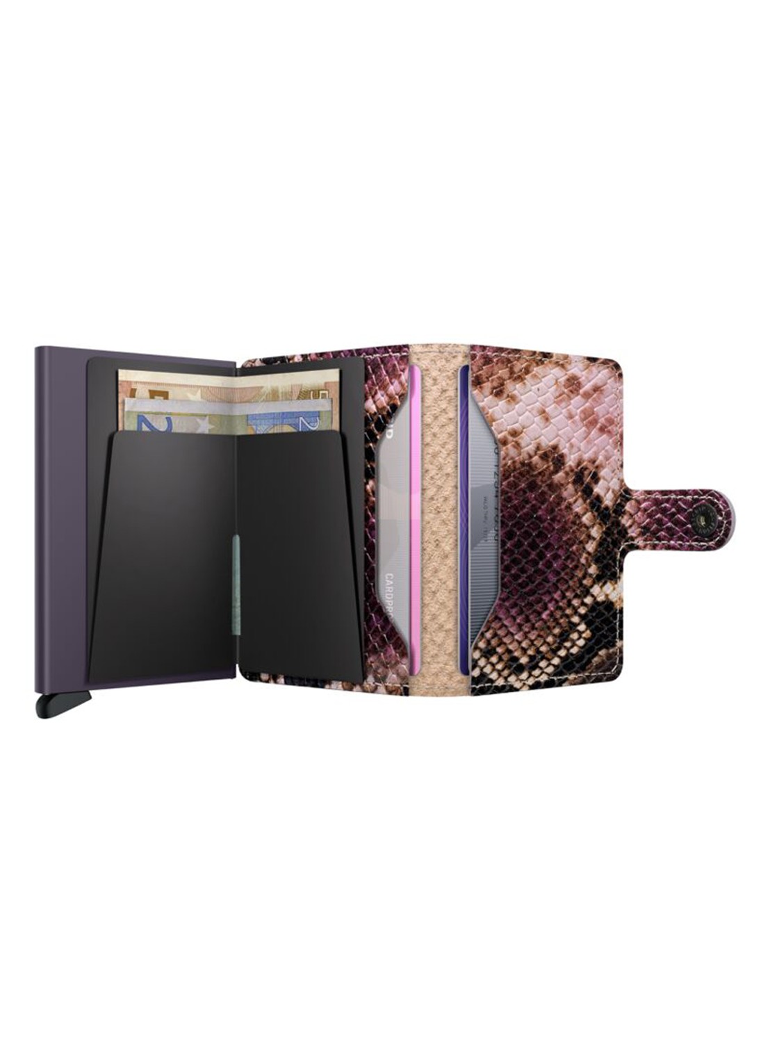 Secrid Miniwallet Serpent portemonnee van leer - achterkant 5 paars