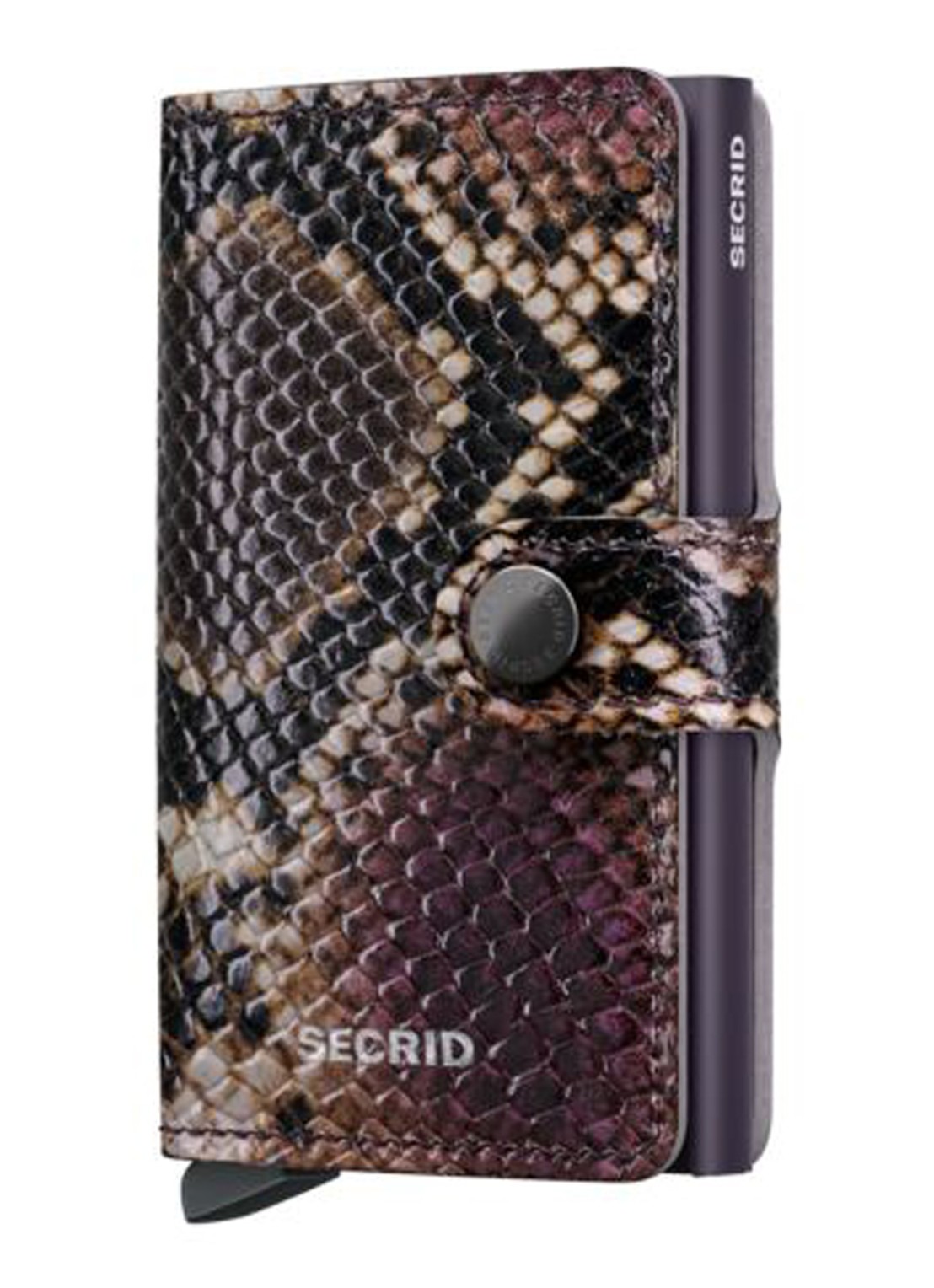 Secrid Miniwallet Serpent portemonnee van leer - voorkant paars