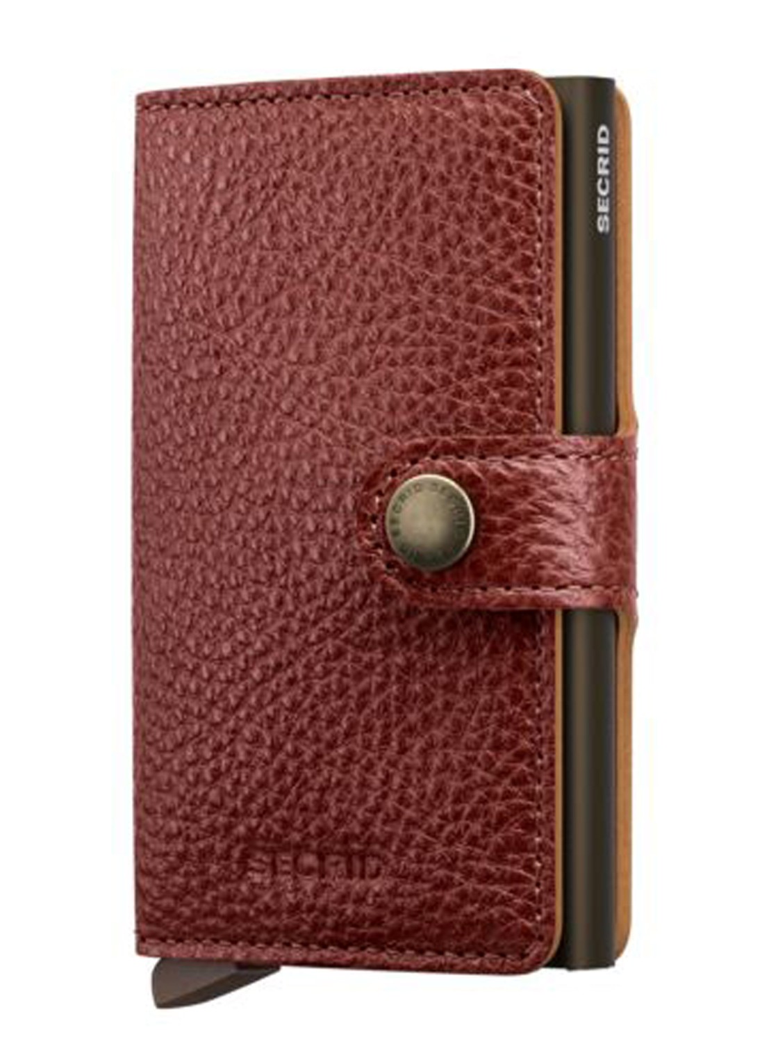 Secrid Miniwallet Vegetable Tanned portemonnee van leer - voorkant 4 oranjerood