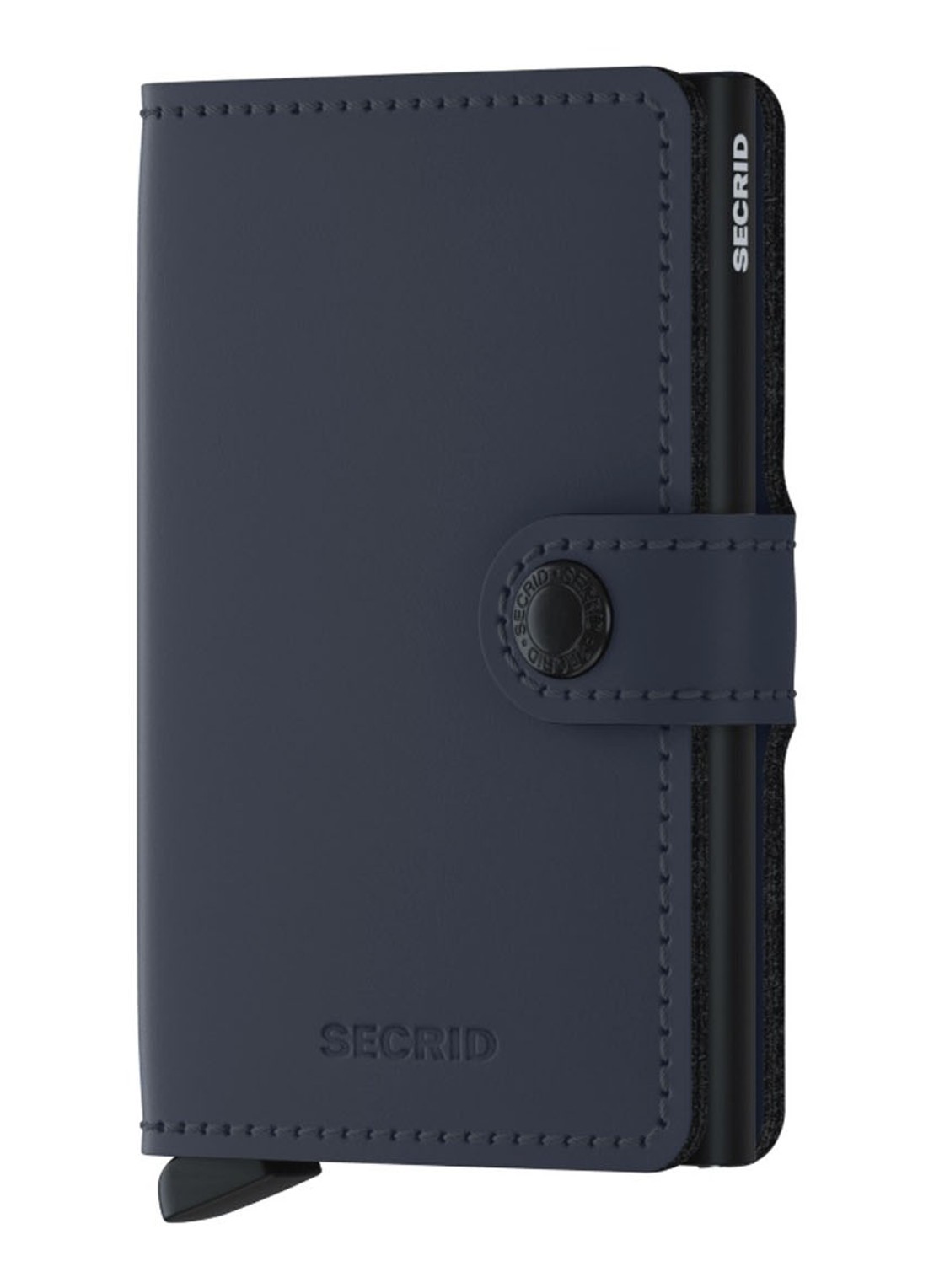 Secrid Miniwallet Wallet pasjeshouder van leer  - voorkant 3 donkerblauw
