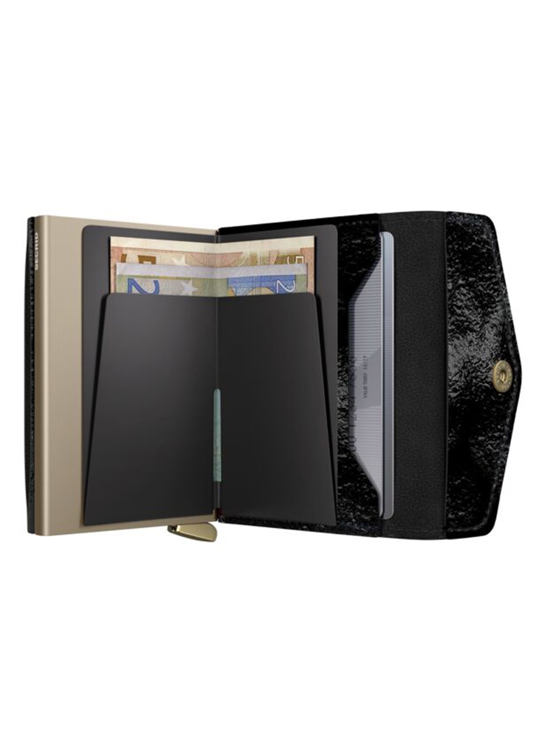 Secrid Premium Envelope Wallet+ Naplak portemonnee van leer - achterkant 5 zwart