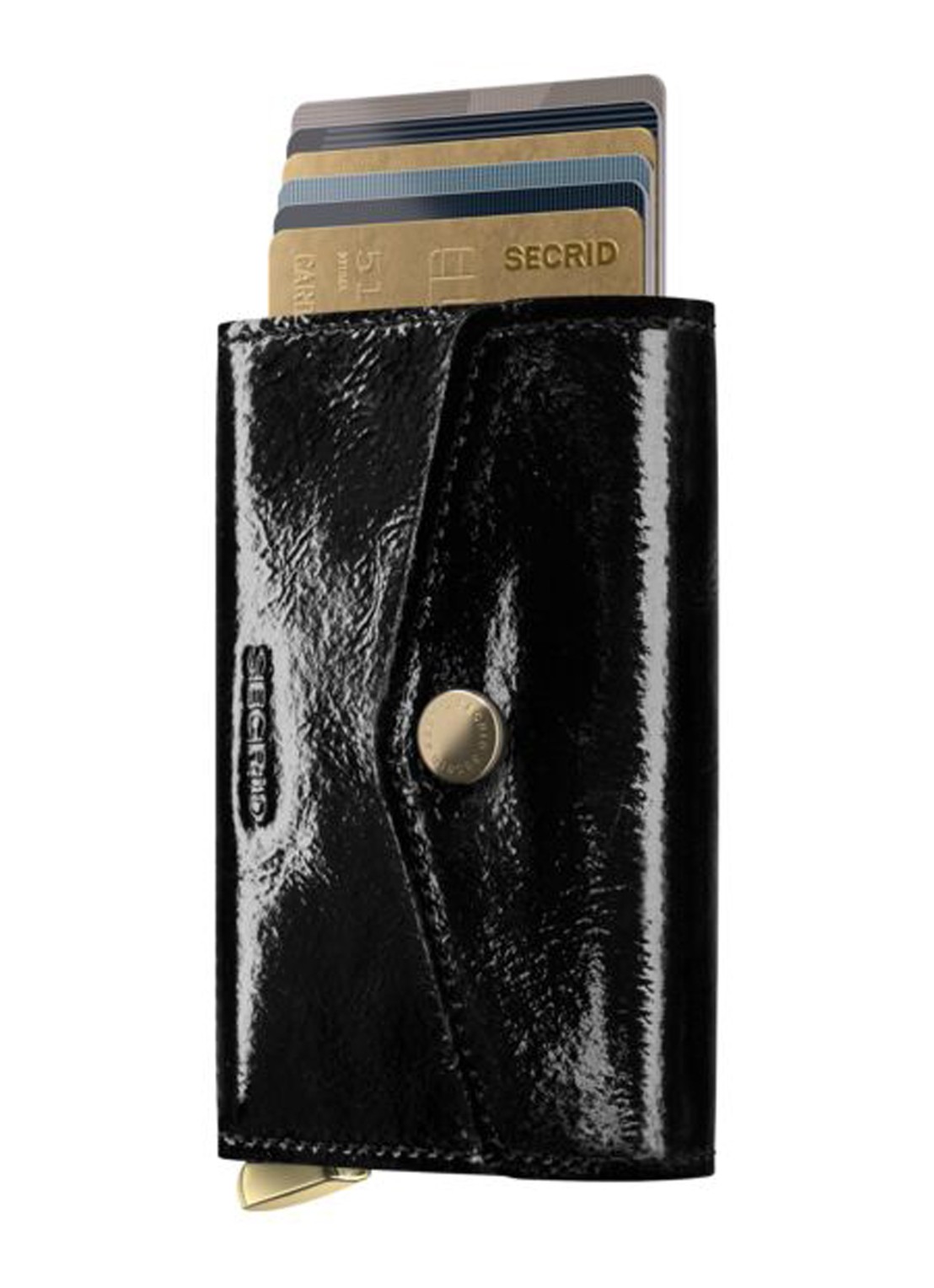 Secrid Premium Envelope Wallet+ Naplak portemonnee van leer - voorkant 4 zwart