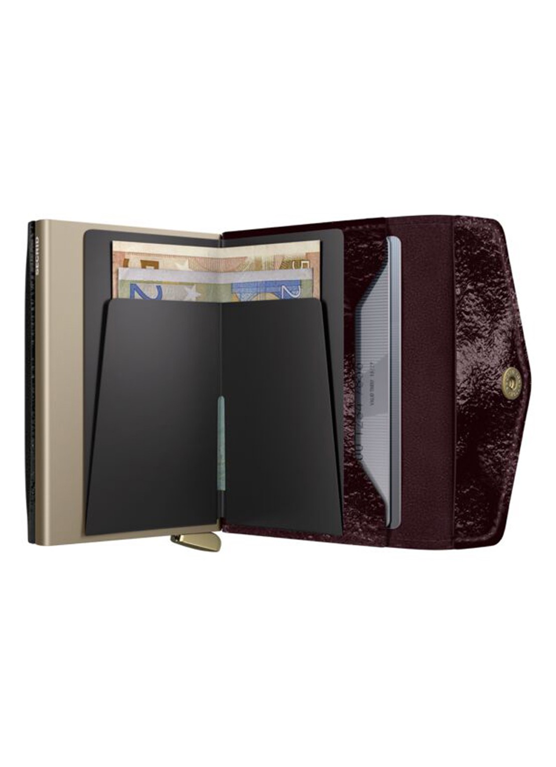 Secrid Premium Envelope Wallet+ Naplak portemonnee van leer - achterkant 5 paars