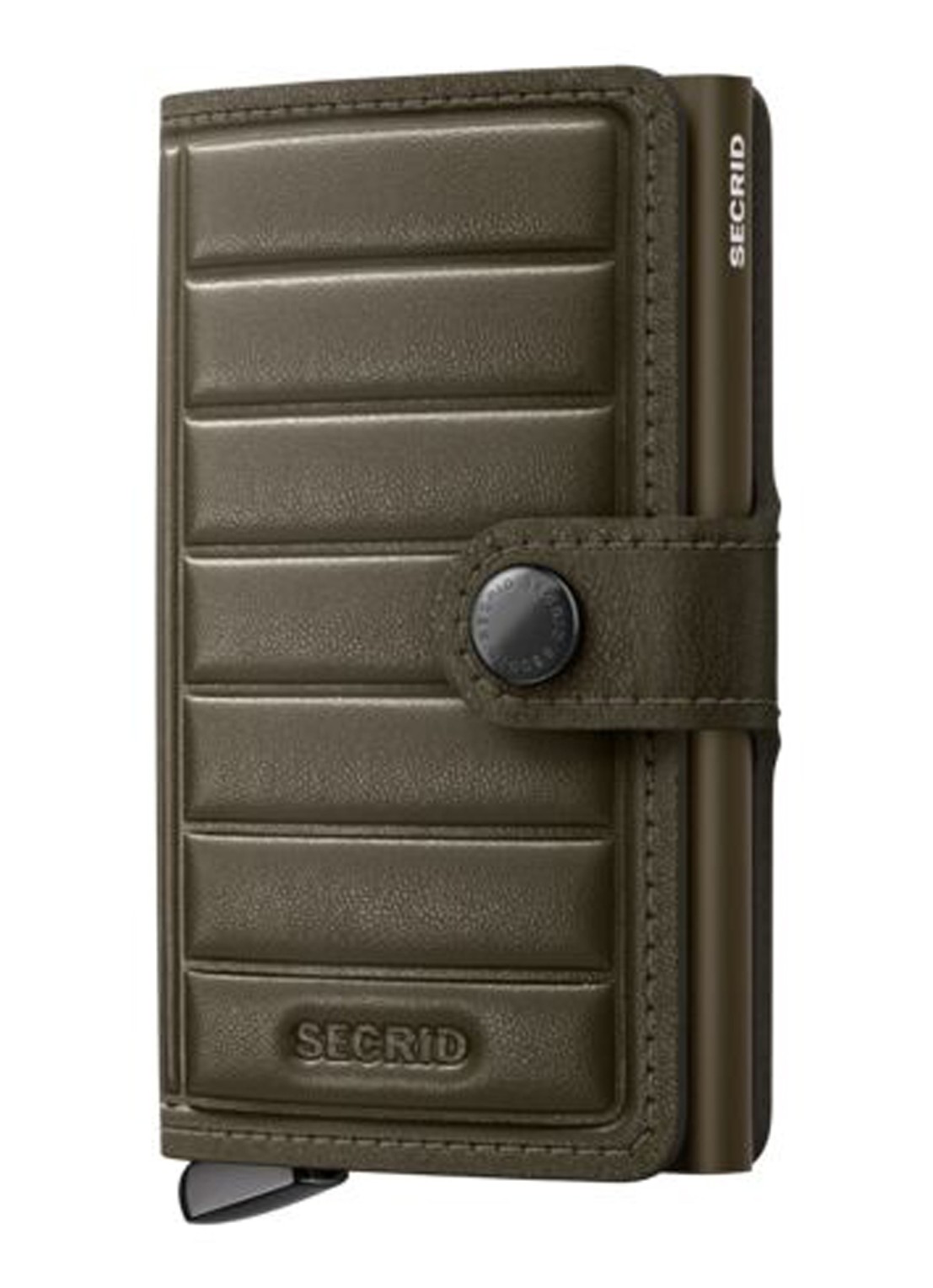 Secrid Premium Miniwallet+ Emboss Lines portemonnee van leer - voorkant 4 bruin