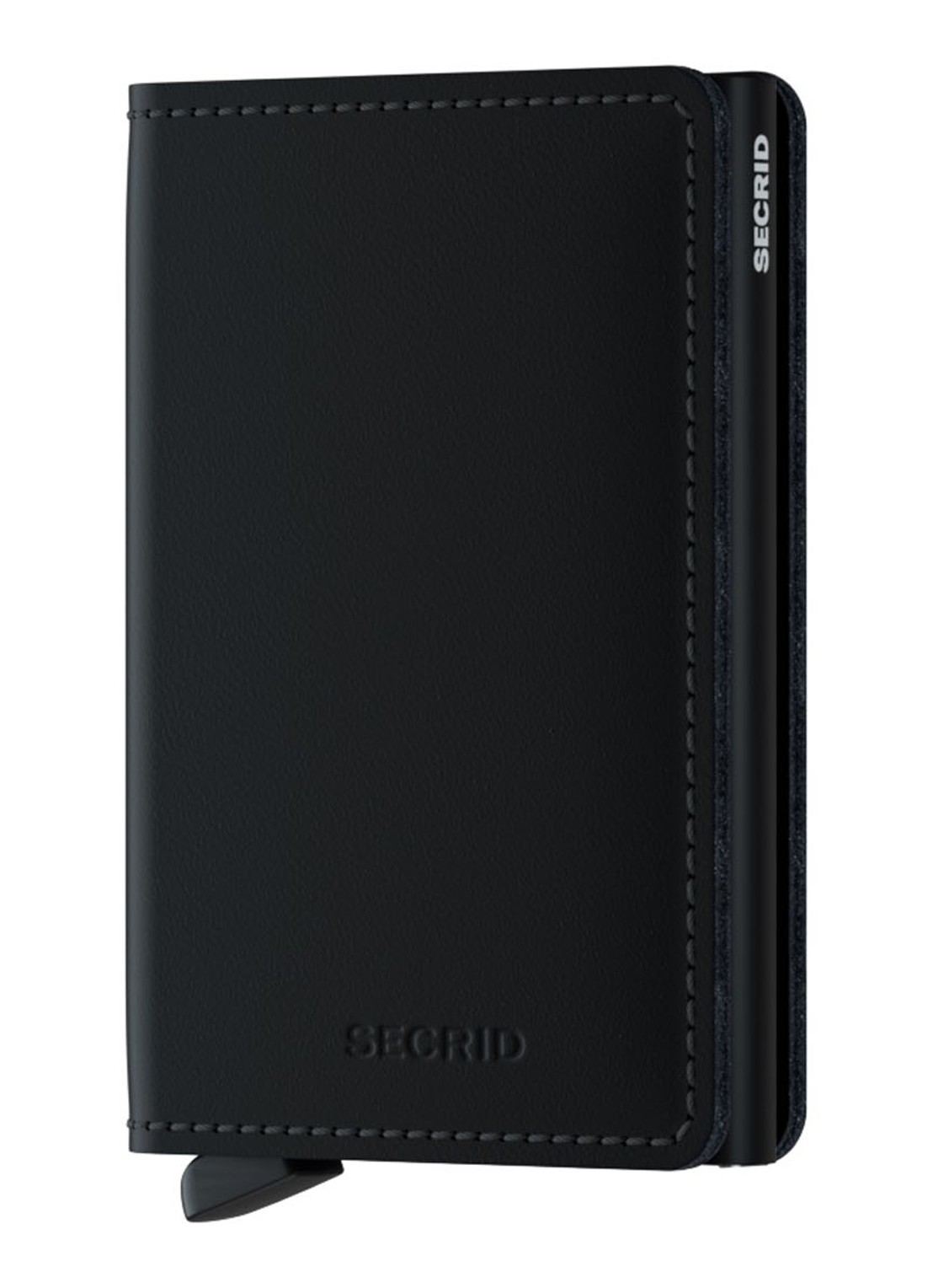 Secrid Slimwallet Matte Pasjeshouder van leer - voorkant zwart