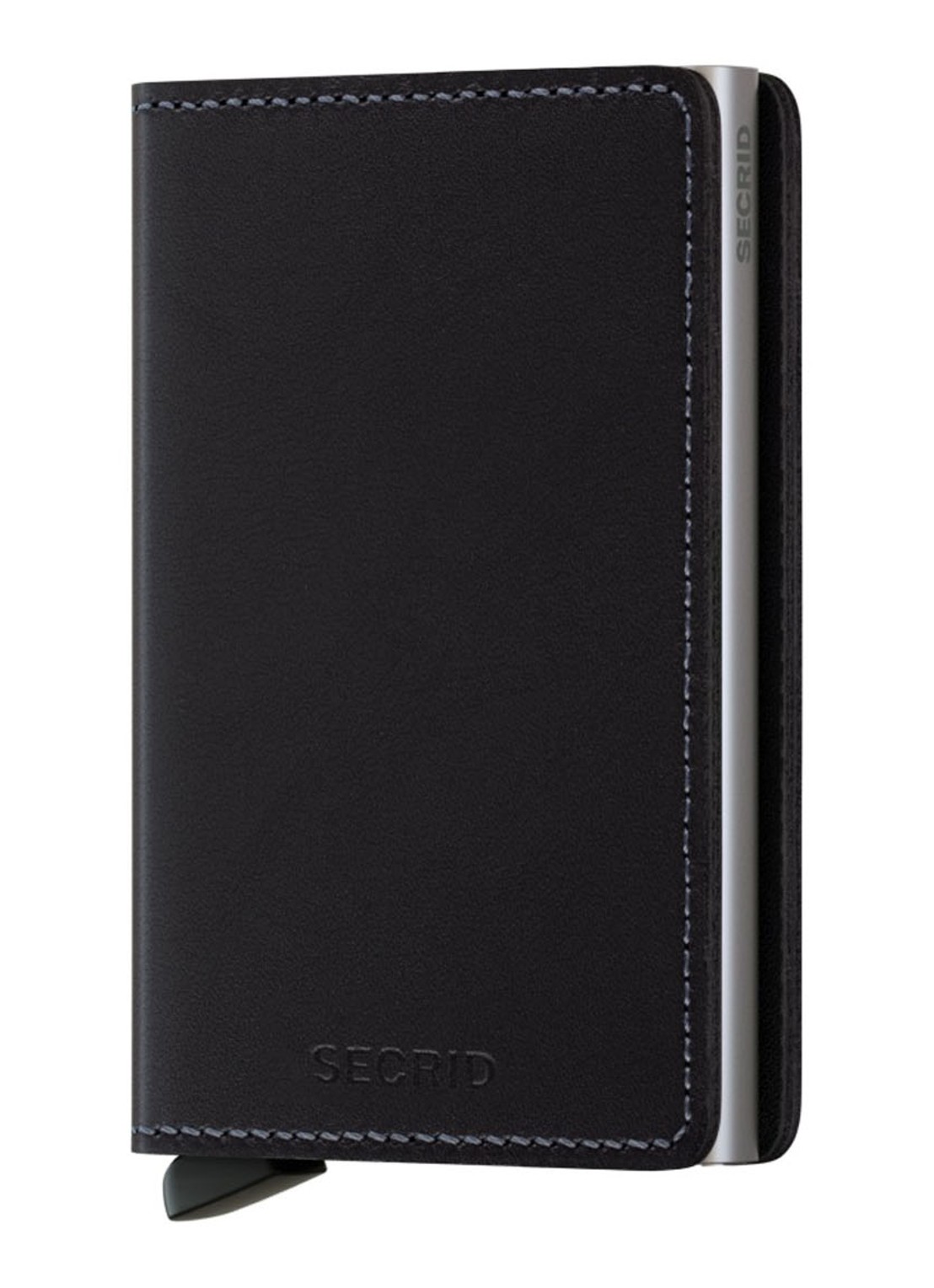 Secrid Slimwallet pasjeshouder van leer - voorkant 5 zwart