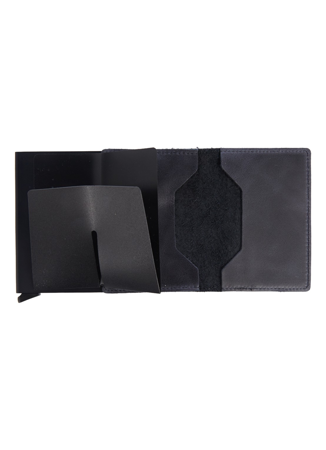 Secrid Slimwallet pasjeshouder van leer - detail 3 antraciet