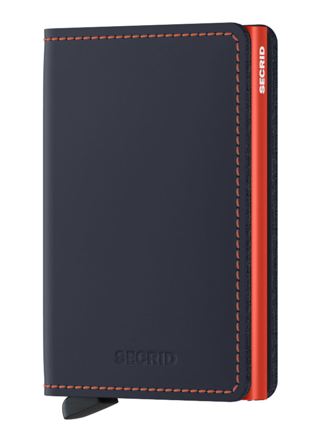 Secrid Slimwallet pasjeshouder van leer - voorkant donkerblauw