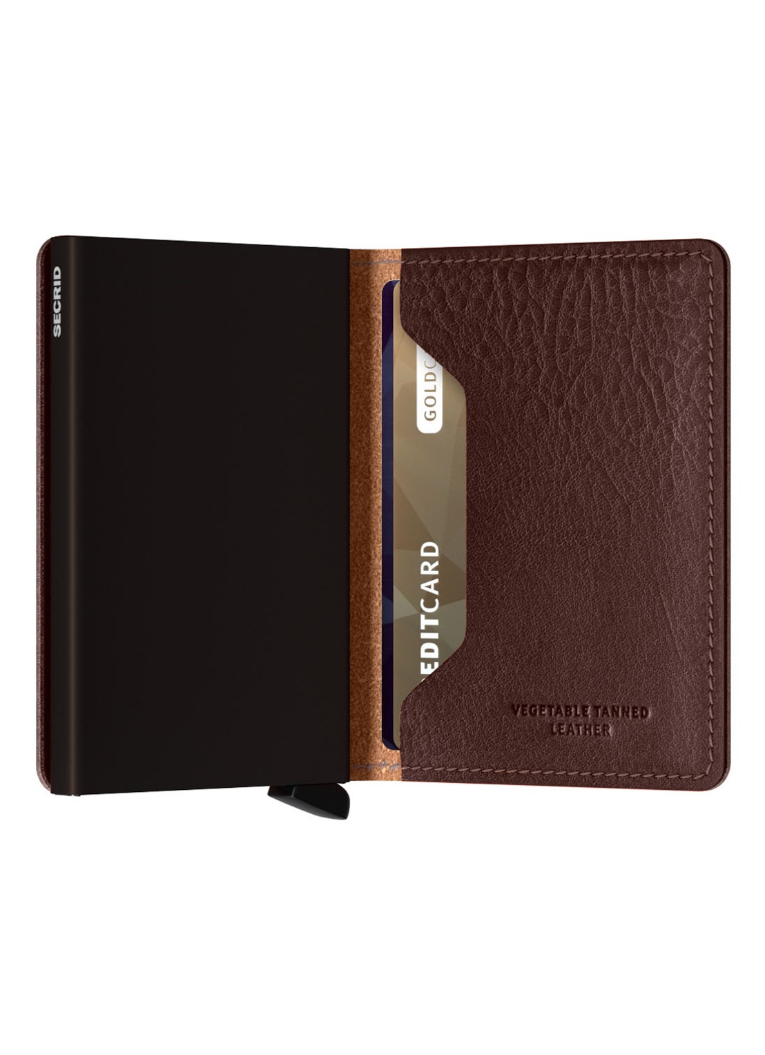 Secrid Slimwallet pasjeshouder van leer - achterkant 3 mahoniebruin