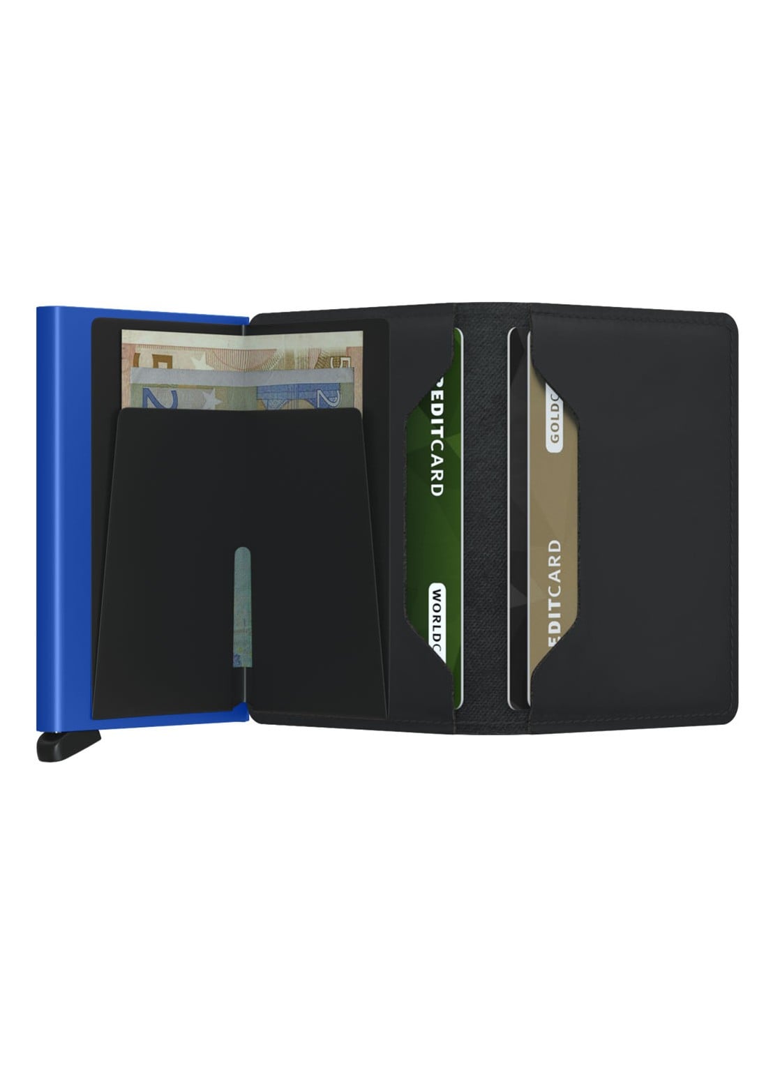 Secrid Slimwallet pasjeshouder van leer - achterkant 5 zwart